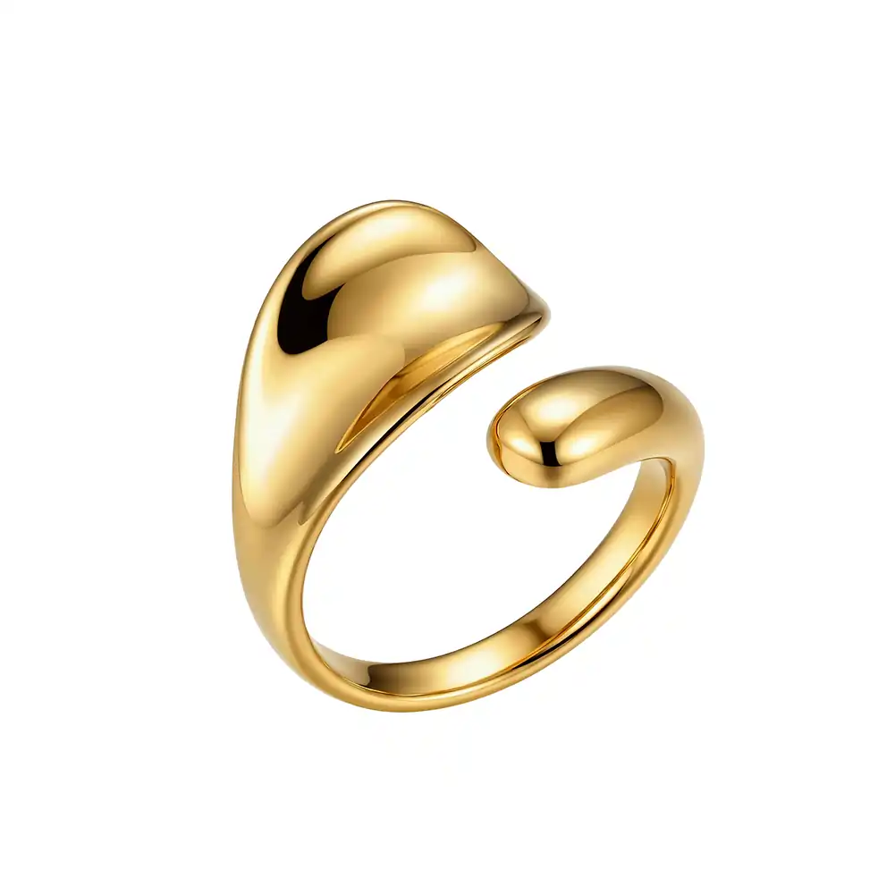 Inele Statement - Inel Statement Goccia Auriu