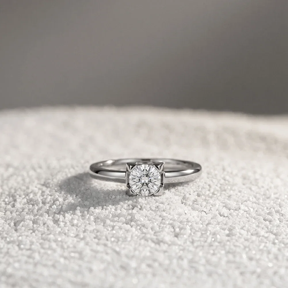 Inele Statement - Inel Statement Solitaire Argintiu
