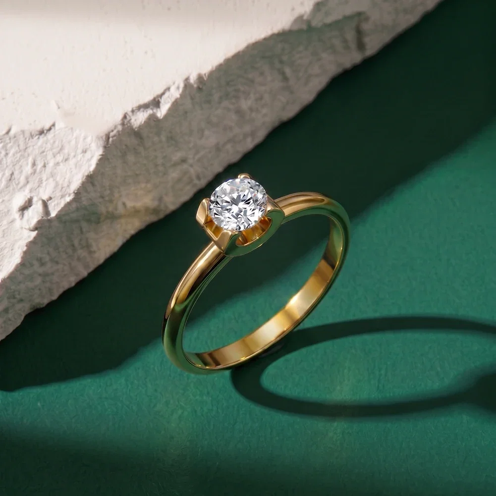 Inele Statement - Inel Statement Solitaire Auriu