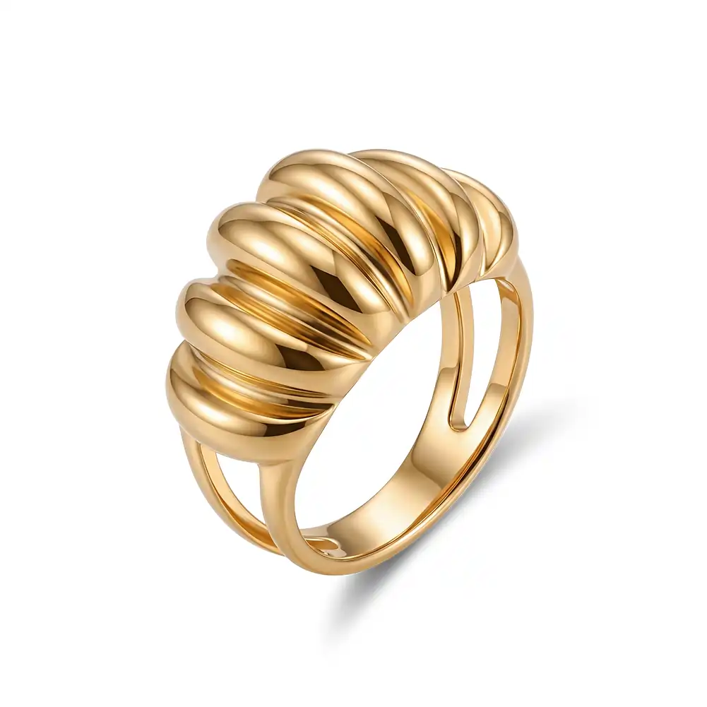 Inele Statement - Inel Statement Spirale Auriu