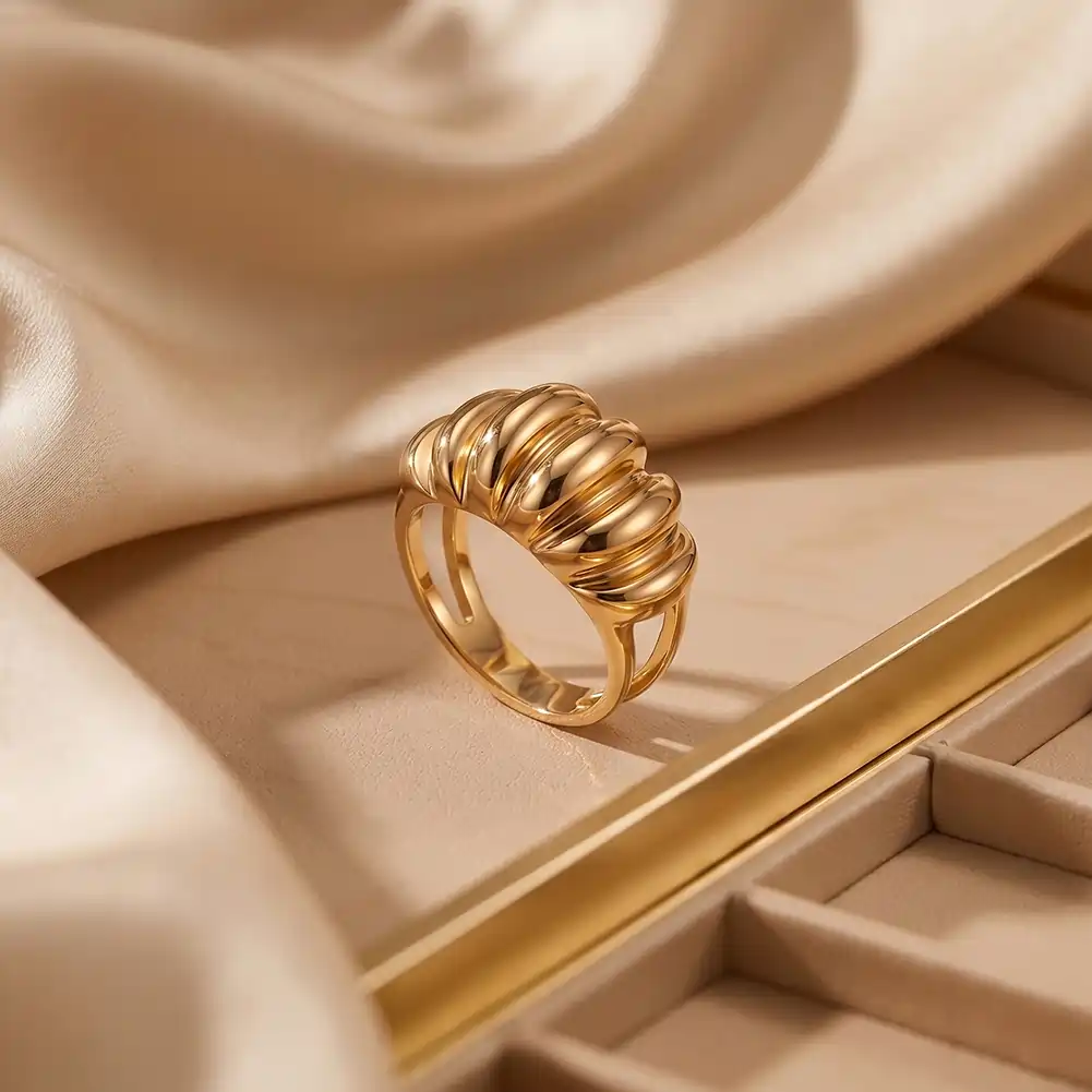 Inele Statement - Inel Statement Spirale Auriu