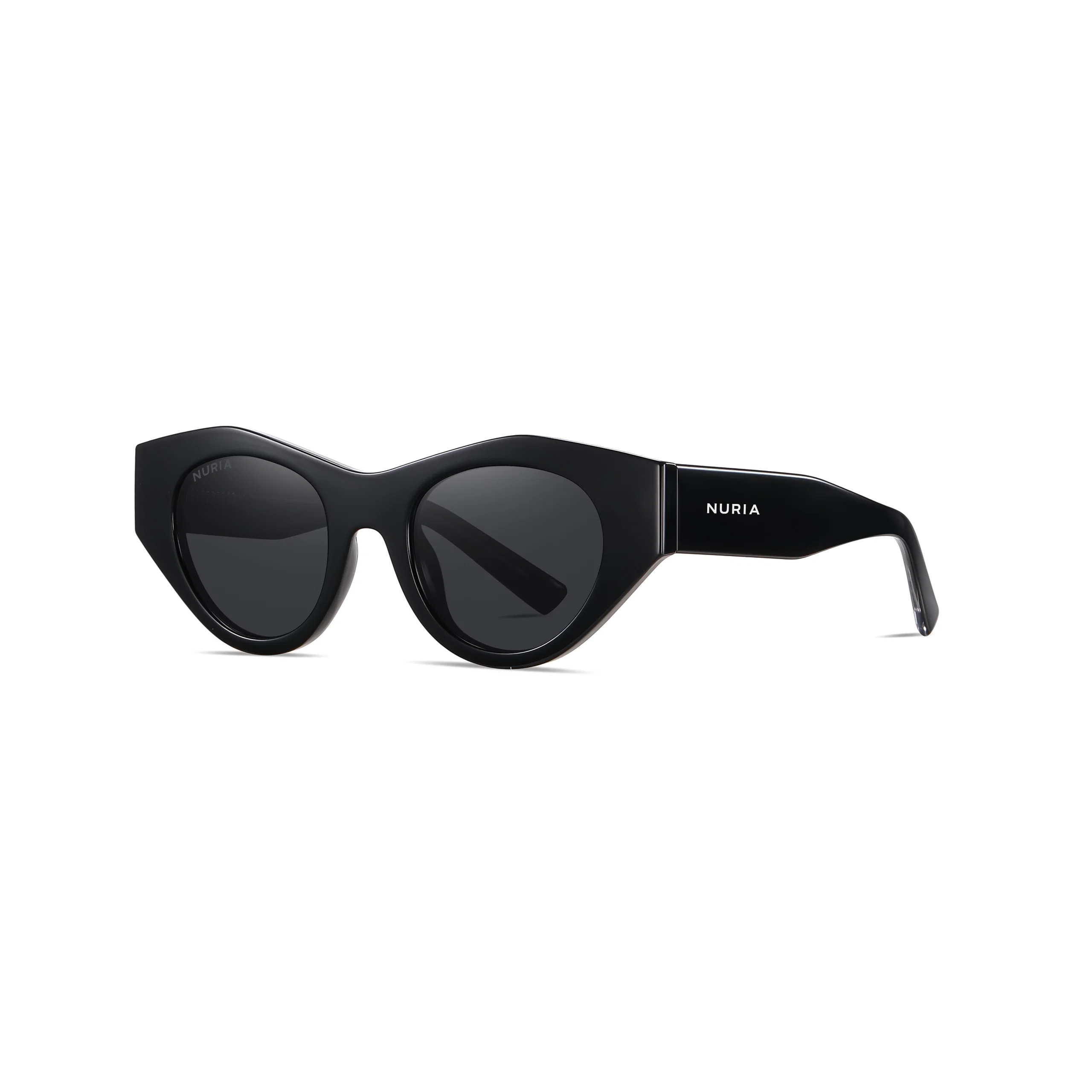 Ochelari Femei - Ochelari de Soare NURIA cu Ramă Angulară Riviera Black