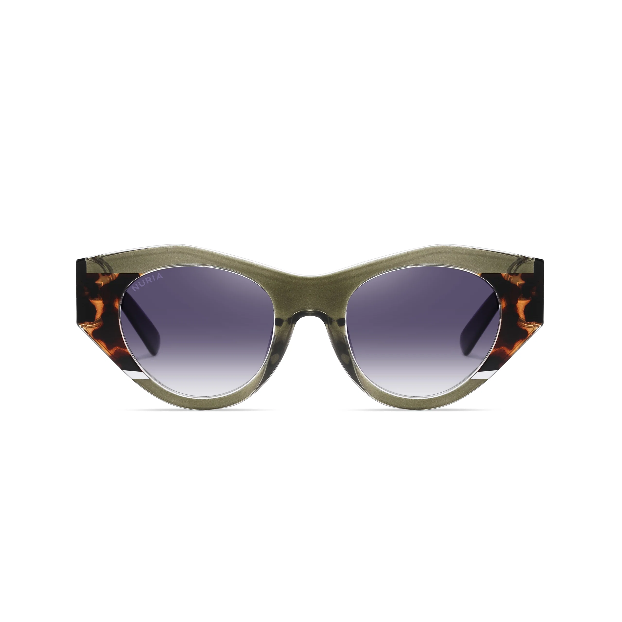 Ochelari Femei - Ochelari de Soare NURIA cu Ramă Angulară Riviera Olive Tortoise