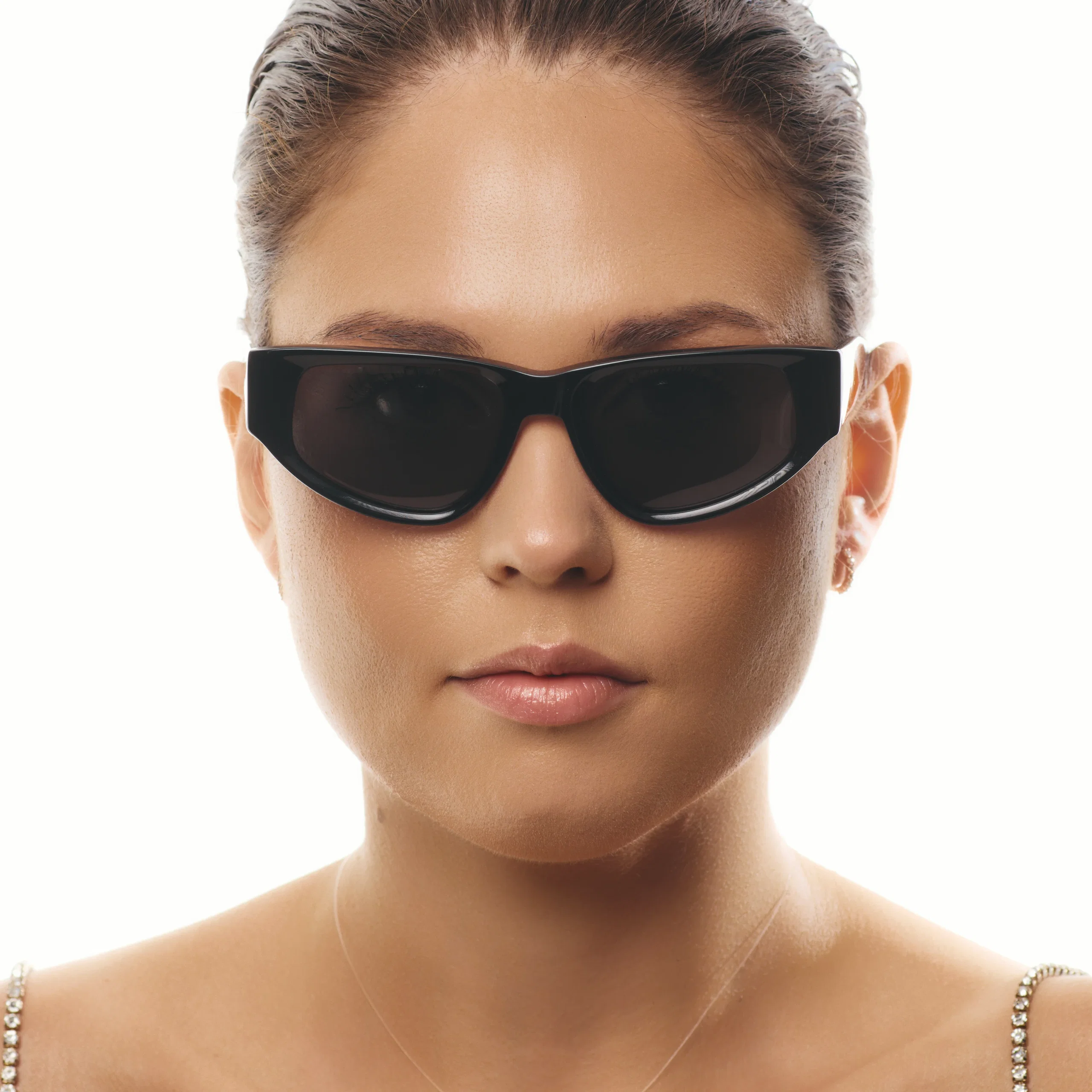 Ochelari de soare pentru femei - Ochelari de Soare NURIA cu Ramă Cat-Eye Feline Ore Black