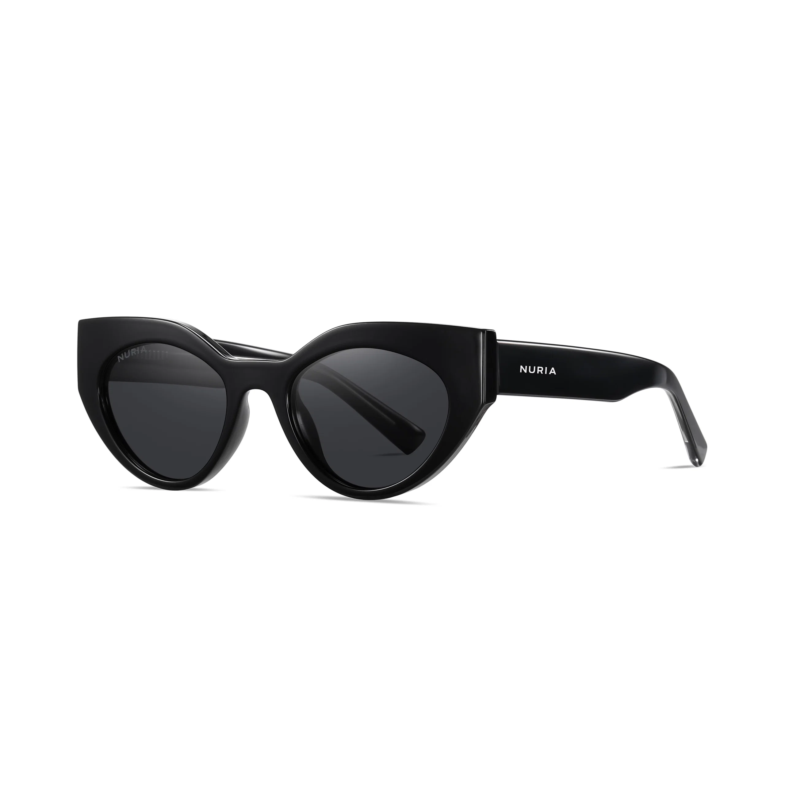 Ochelari de Soare - Ochelari de Soare NURIA cu Ramă Cat-Eye Santiago Sunset Black