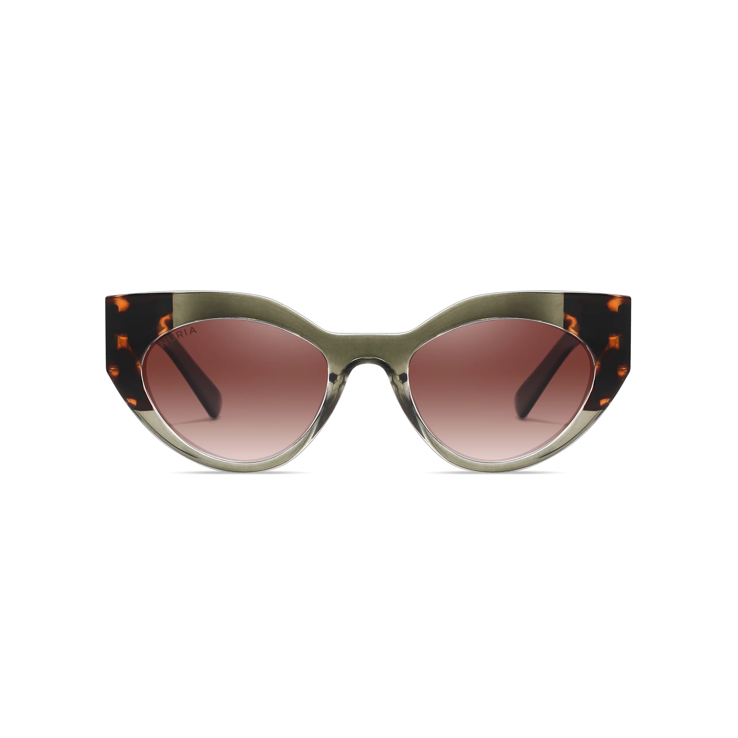 Ochelari Femei - Ochelari de Soare NURIA cu Ramă Cat-Eye Santiago Sunset Olive Tortoise