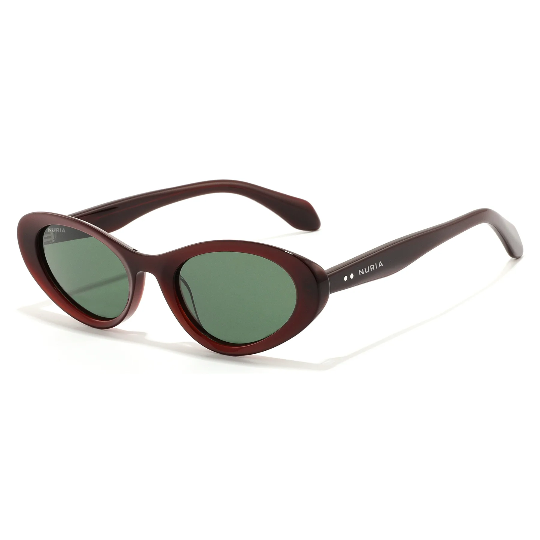 Ochelari Femei - Ochelari de Soare NURIA cu Ramă Cat-Eye Scarlet Fawn Merlot