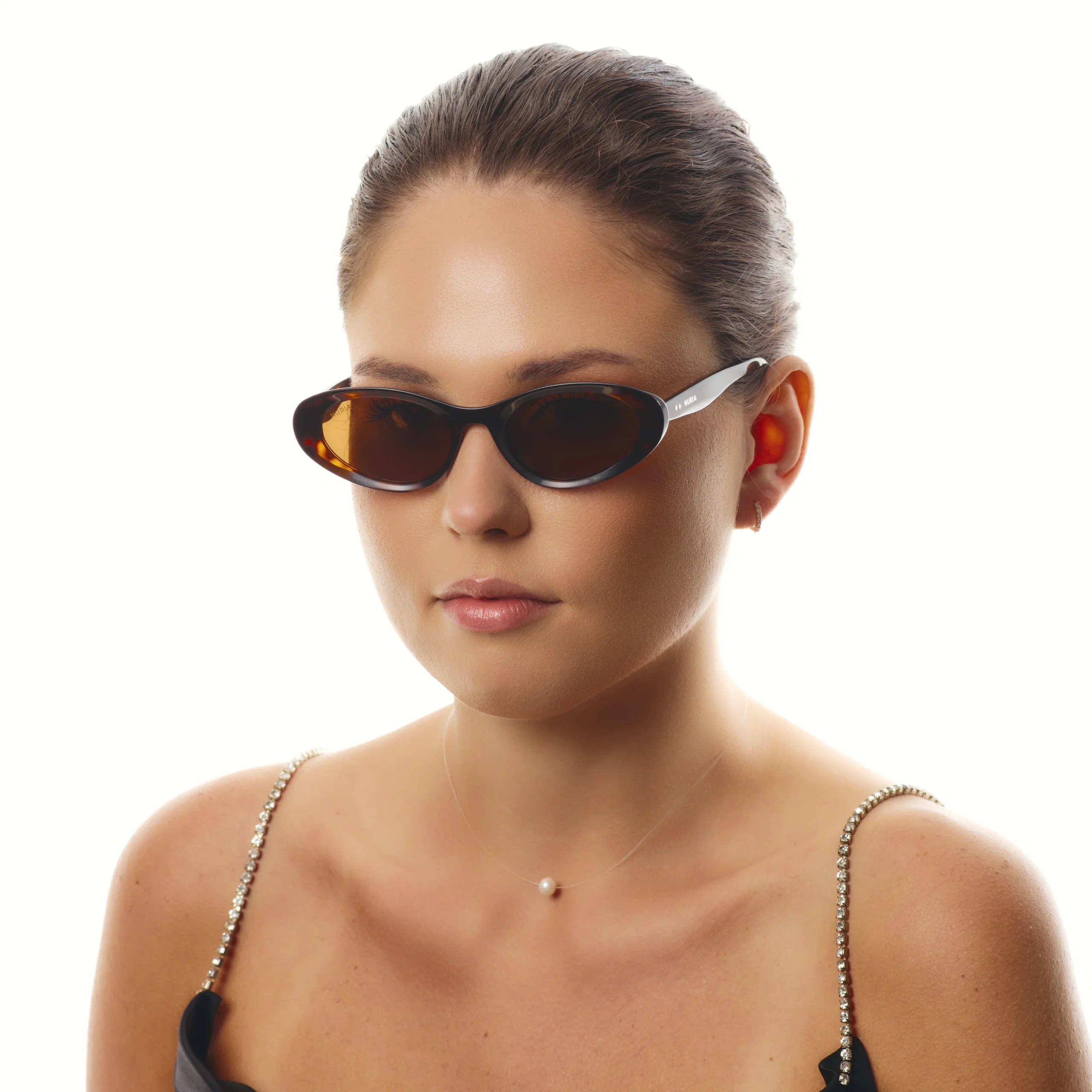 Ochelari de soare pentru femei - Ochelari de Soare NURIA cu Ramă Cat-Eye Scarlet Fawn Sable Tortoise