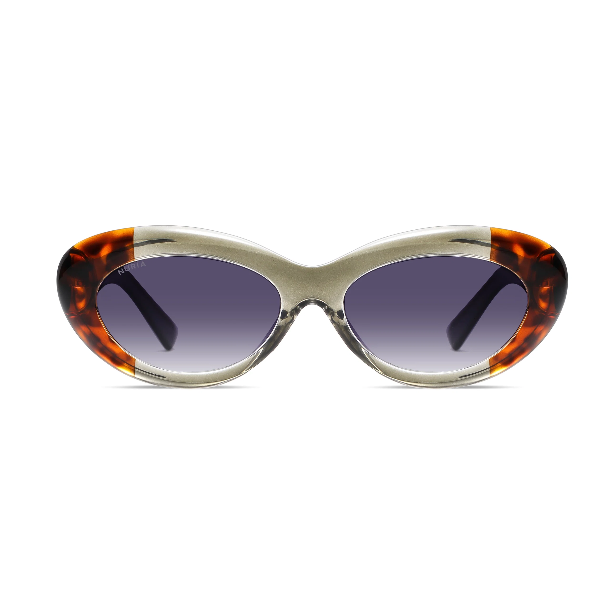 Ochelari Femei - Ochelari de Soare NURIA cu Ramă Cat-Eye Sunset Serenade Olive Tortoise