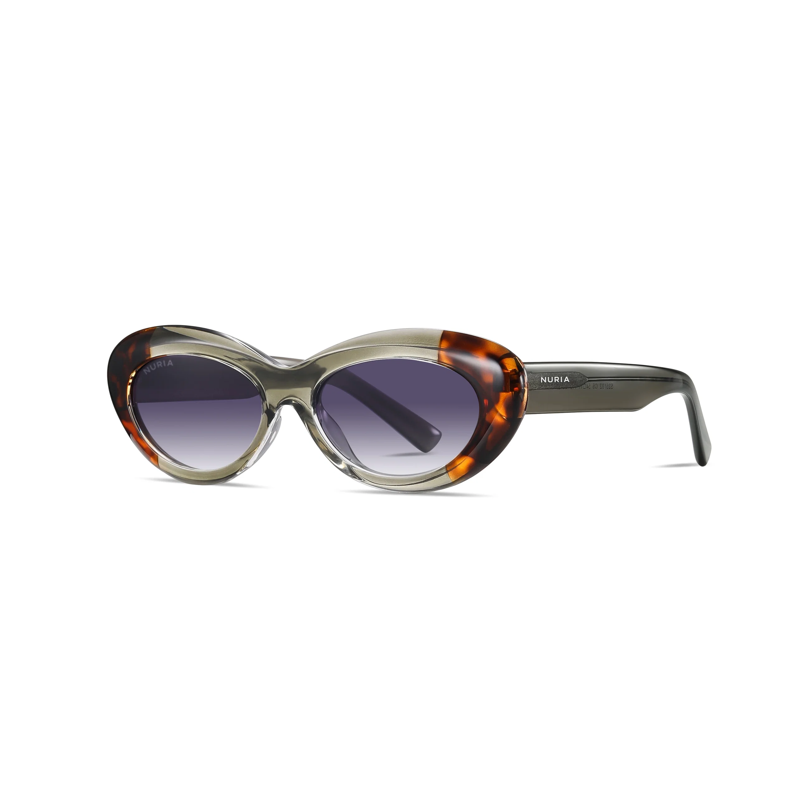 Ochelari Femei - Ochelari de Soare NURIA cu Ramă Cat-Eye Sunset Serenade Olive Tortoise