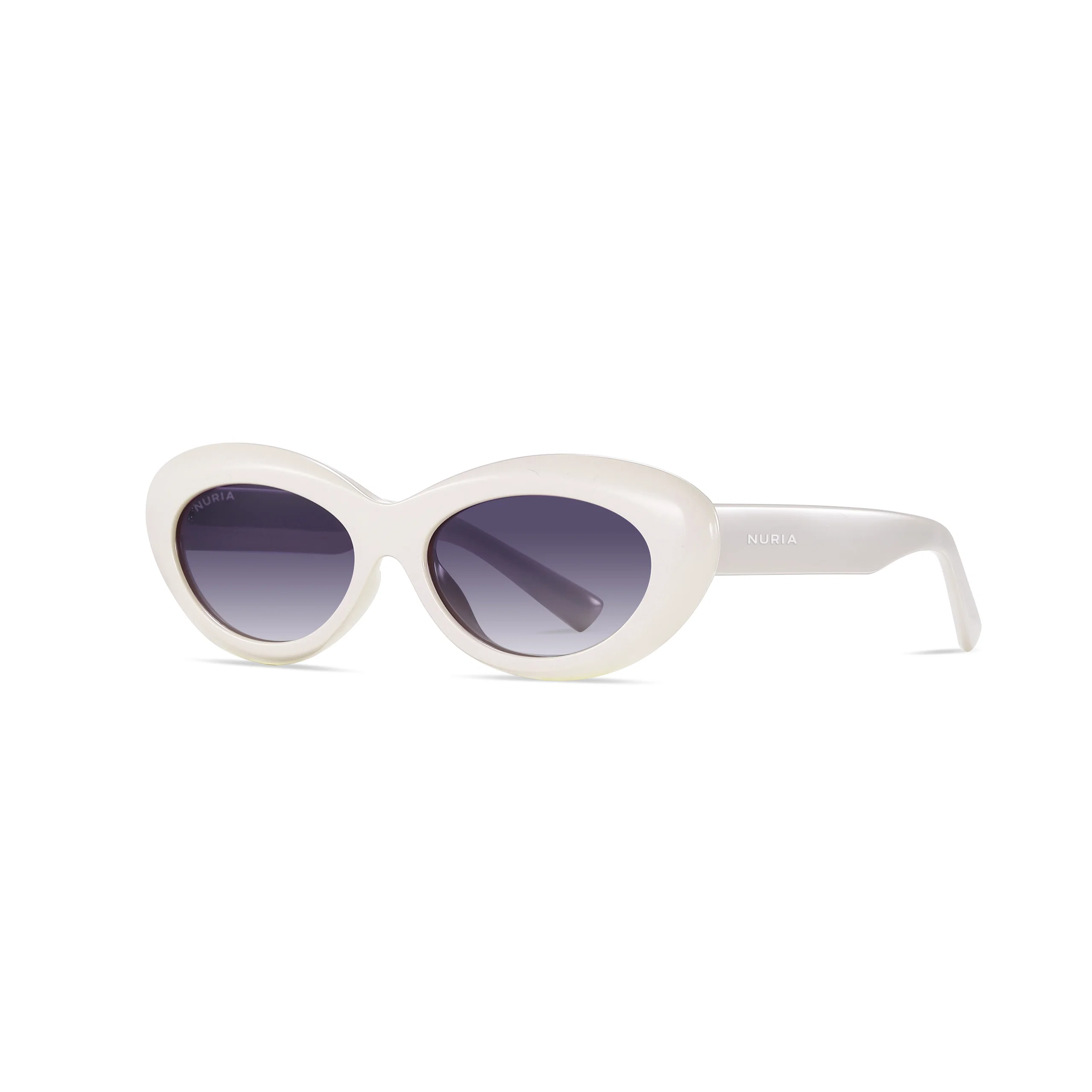 Ochelari de Soare - Ochelari de Soare NURIA cu Ramă Cat-Eye Sunset Serenade Pearl White