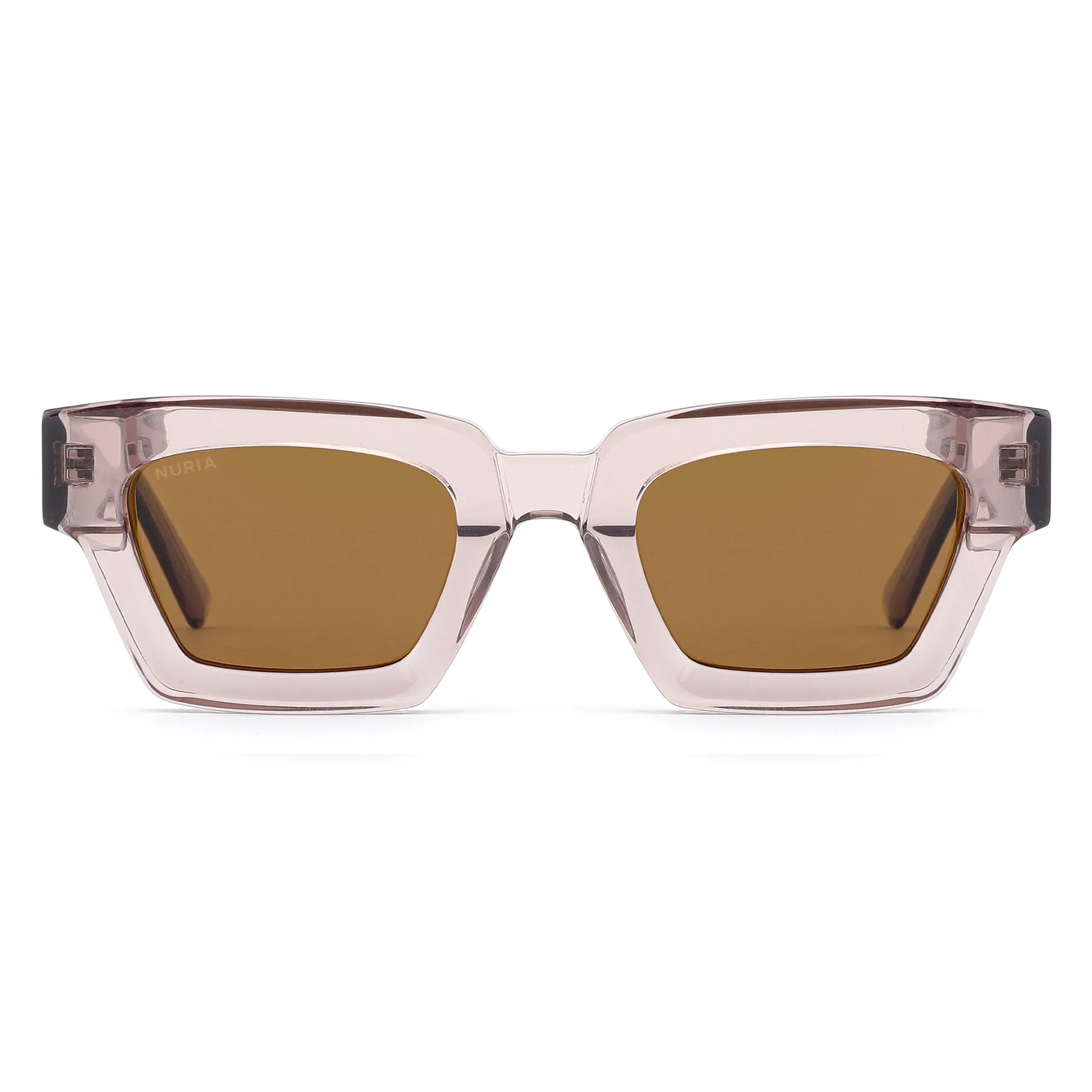 Ochelari Femei - Ochelari de Soare NURIA cu Ramă Dreptunghiulară Rosewood Veil Mauve Taupe