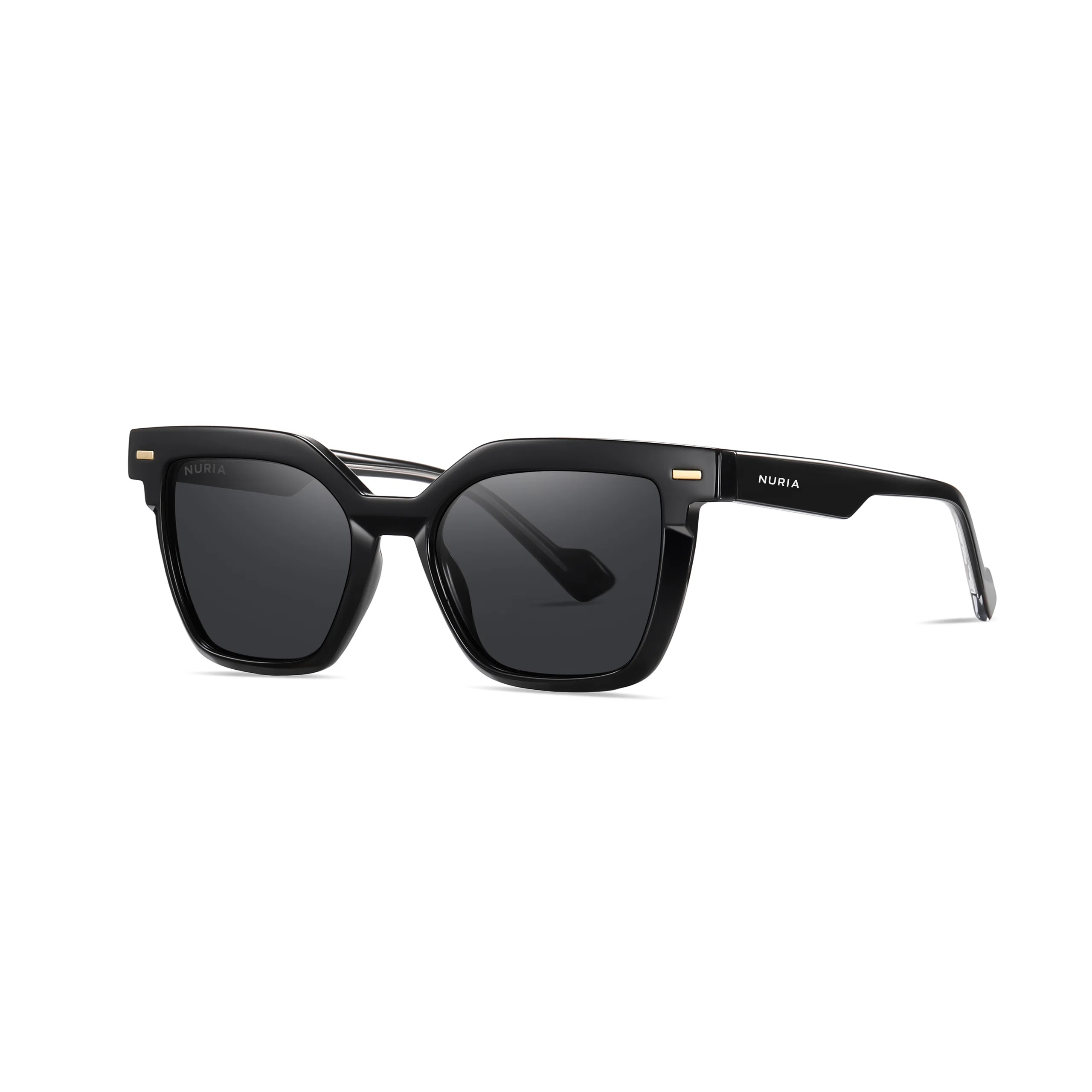 Ochelari de Soare - Ochelari de Soare NURIA cu Ramă Dreptunghiulară Spectra Prism Black