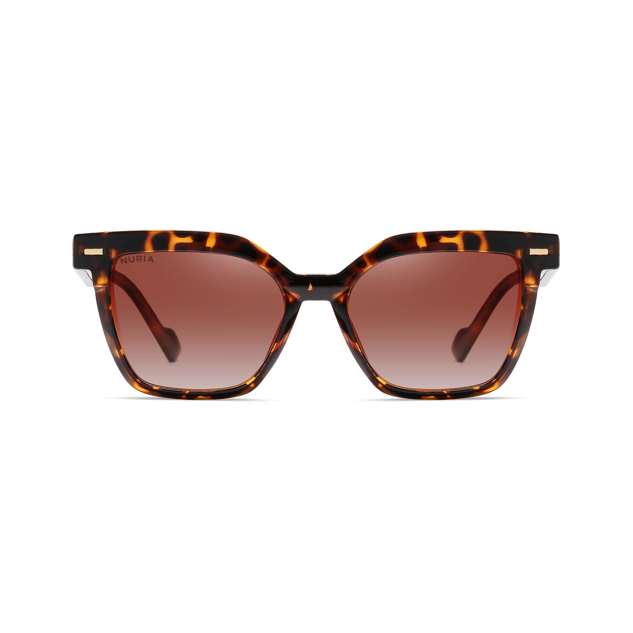 Ochelari Femei - Ochelari de Soare NURIA cu Ramă Dreptunghiulară Spectra Prism Brown Tortoise