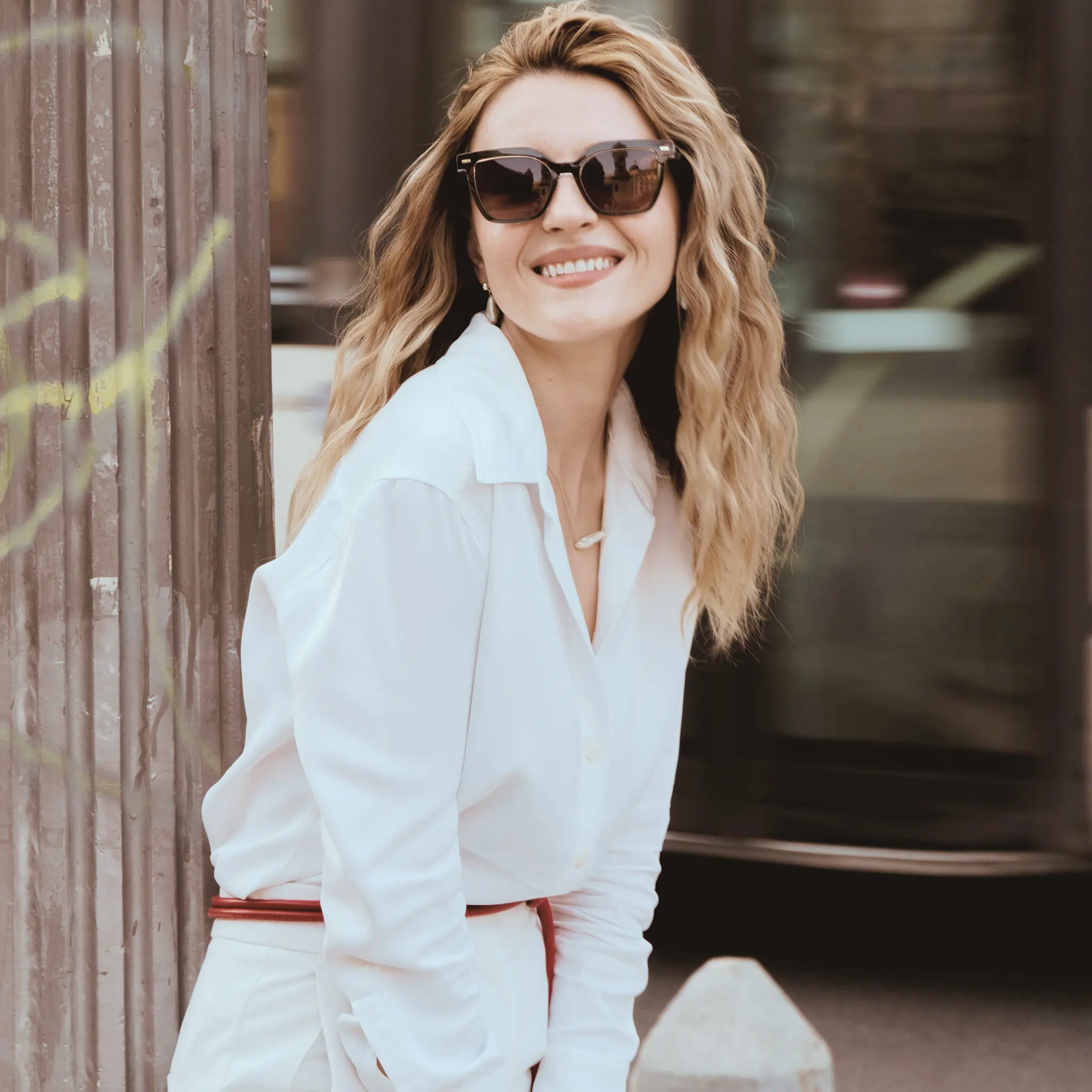 Ochelari Femei - Ochelari de Soare NURIA cu Ramă Dreptunghiulară Spectra Prism Brown Tortoise