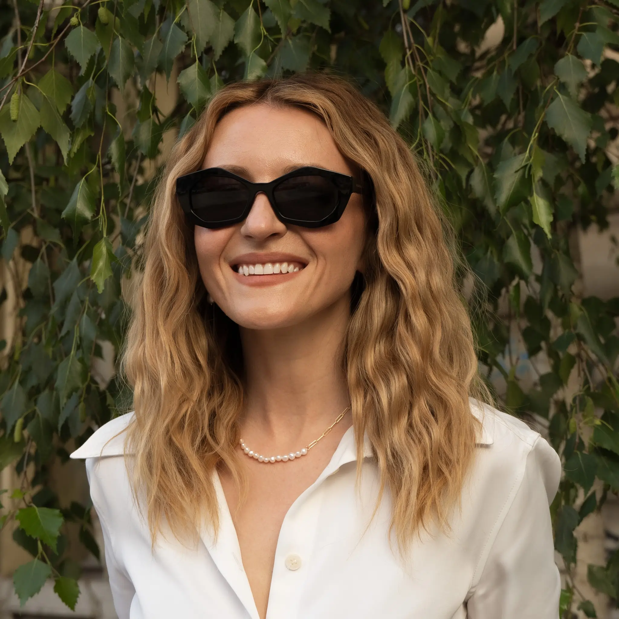 Ochelari de Soare - Ochelari de Soare NURIA cu Ramă Geometrică Midnight Cascade Black