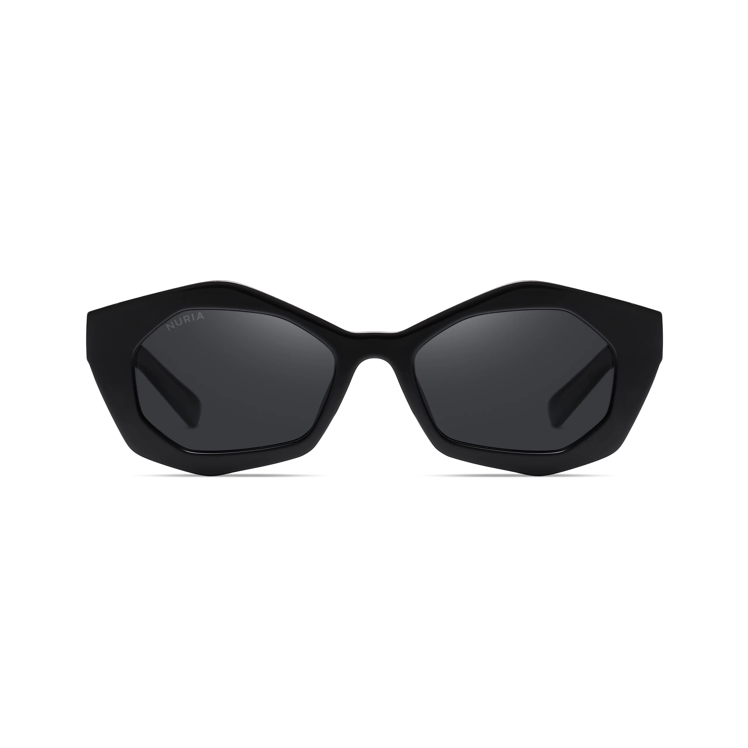 Ochelari de Soare - Ochelari de Soare NURIA cu Ramă Geometrică Midnight Cascade Black
