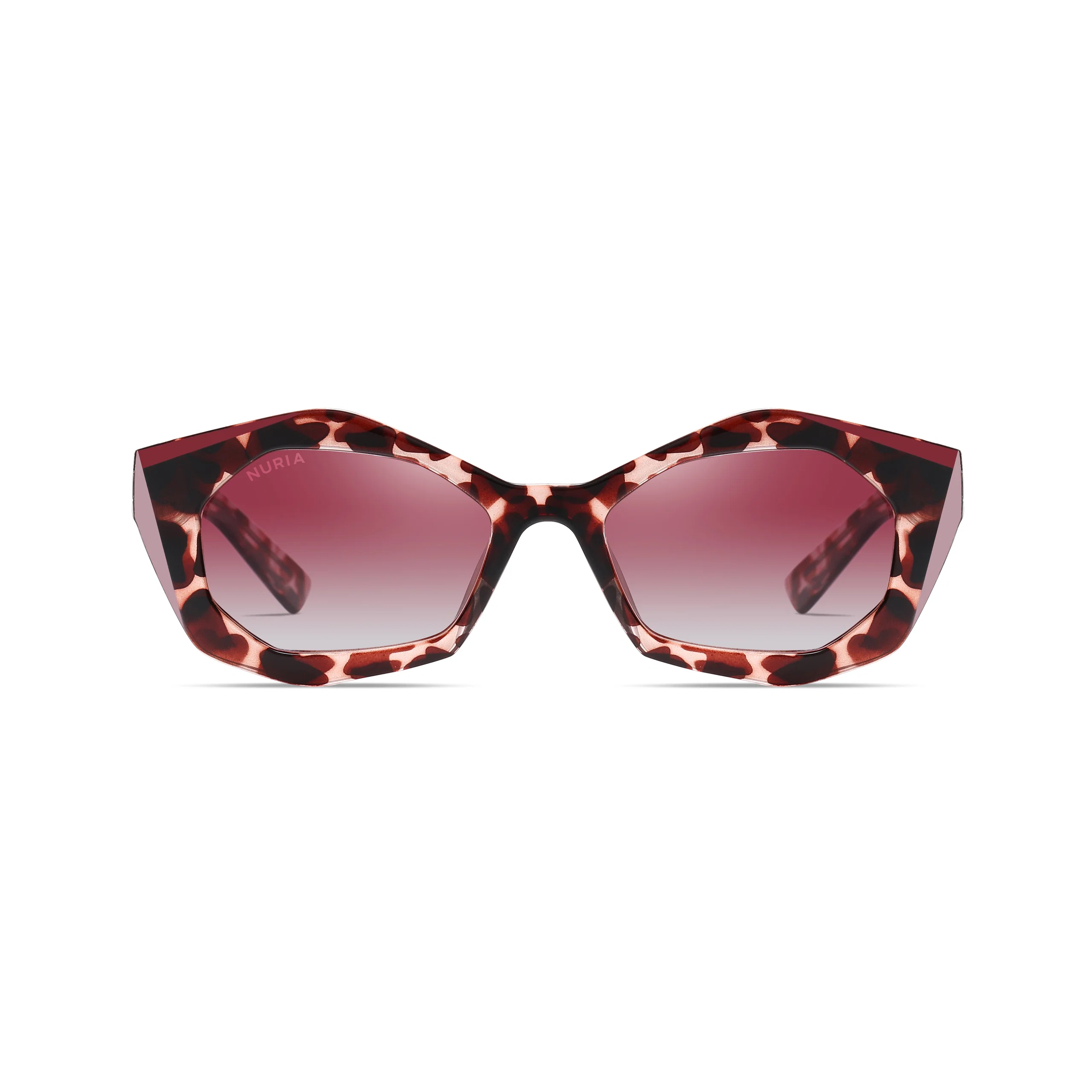 Ochelari Femei - Ochelari de Soare NURIA cu Ramă Geometrică Midnight Cascade Maroon Tortoise