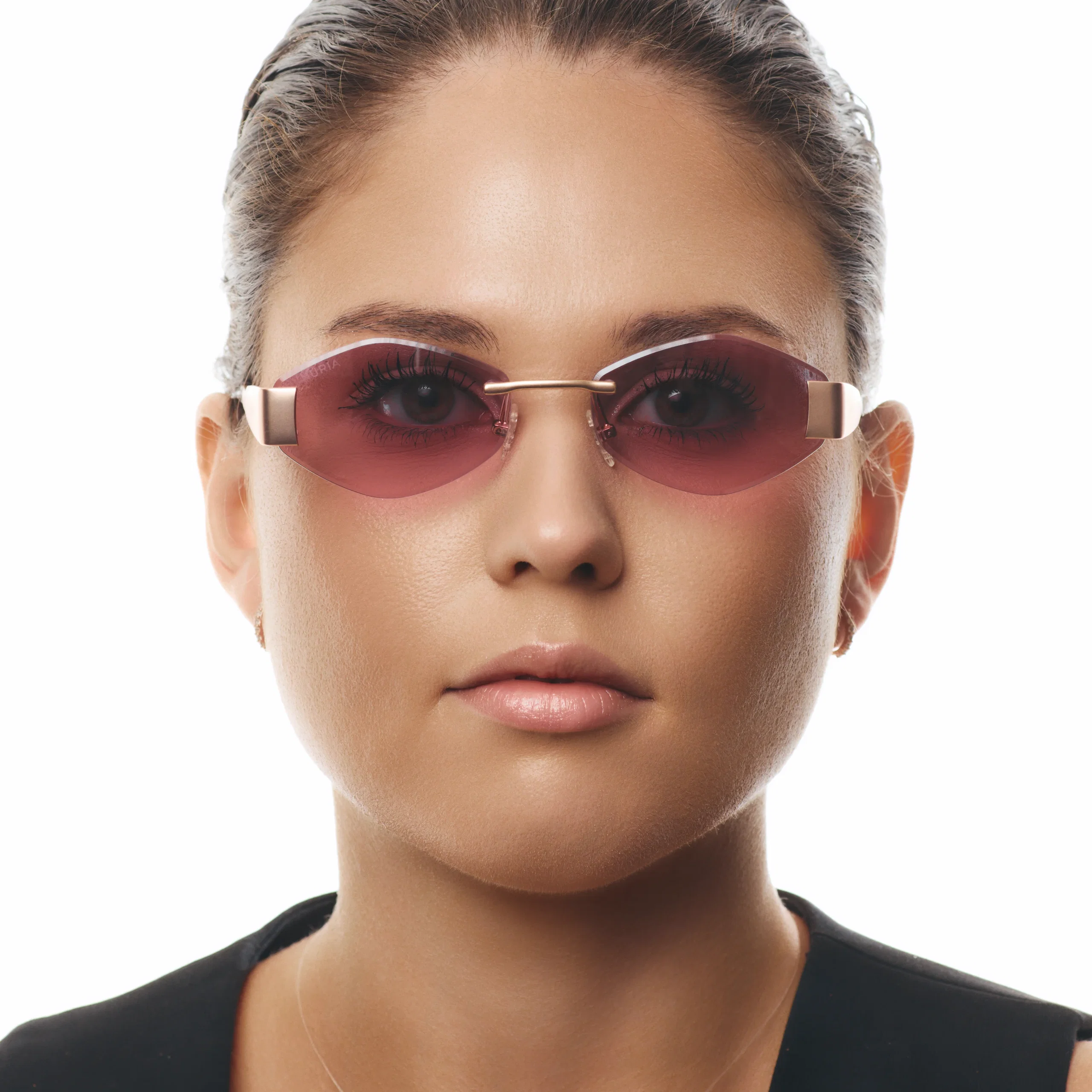 Ochelari de soare pentru femei - Ochelari de Soare NURIA cu Ramă Metalică Aria Gilt Rose Gilt