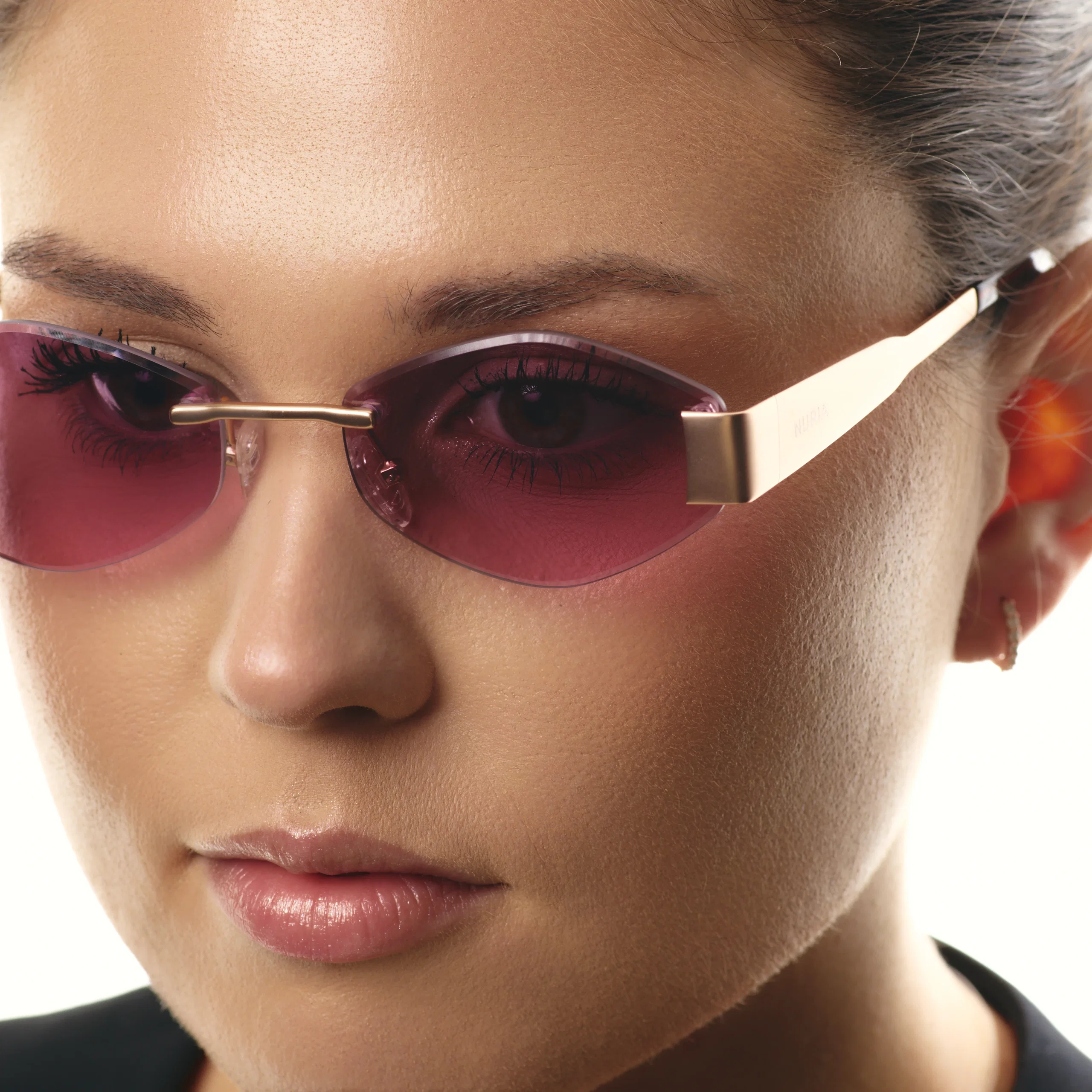 Ochelari de soare pentru femei - Ochelari de Soare NURIA cu Ramă Metalică Aria Gilt Rose Gilt