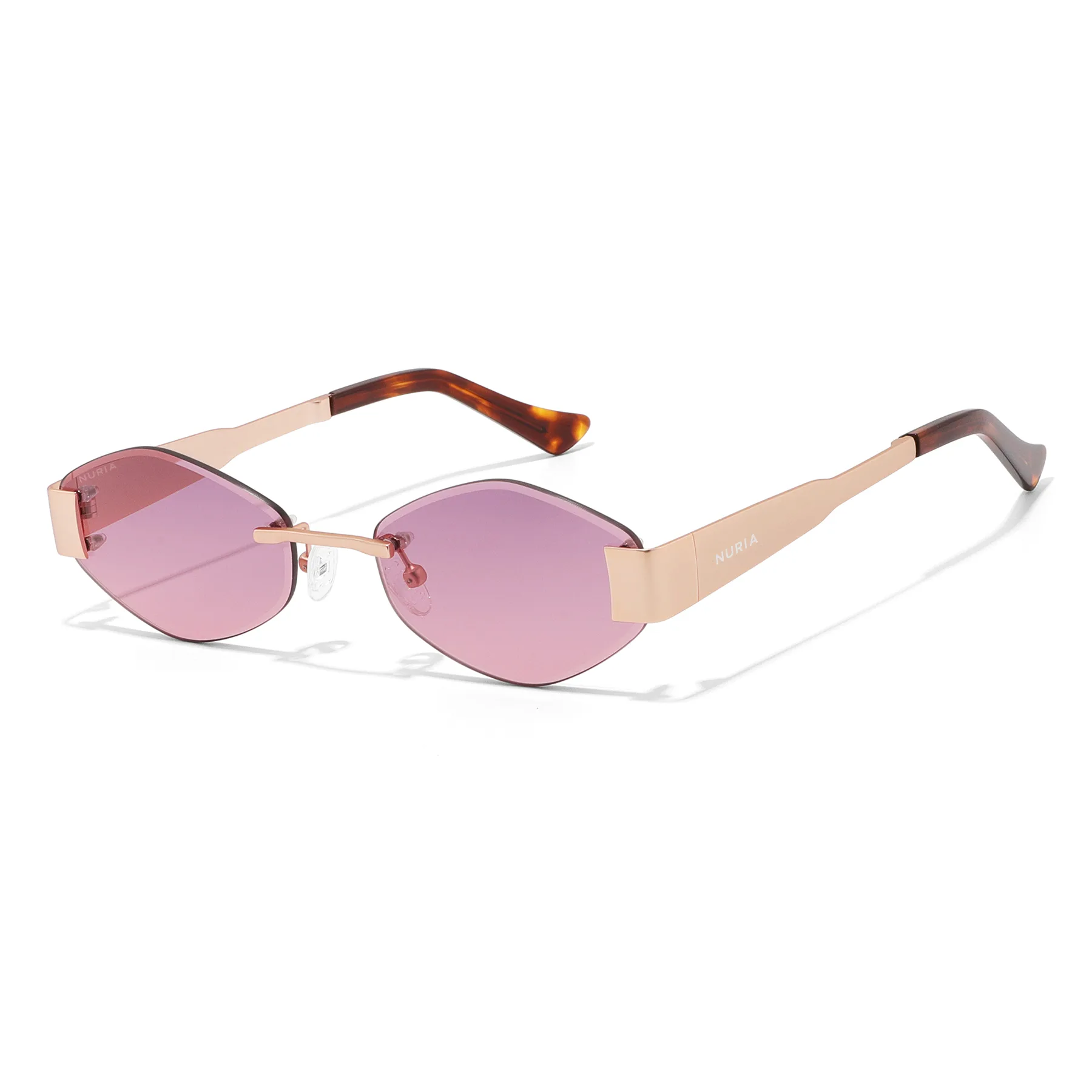 Ochelari de soare pentru femei - Ochelari de Soare NURIA cu Ramă Metalică Aria Gilt Rose Gilt