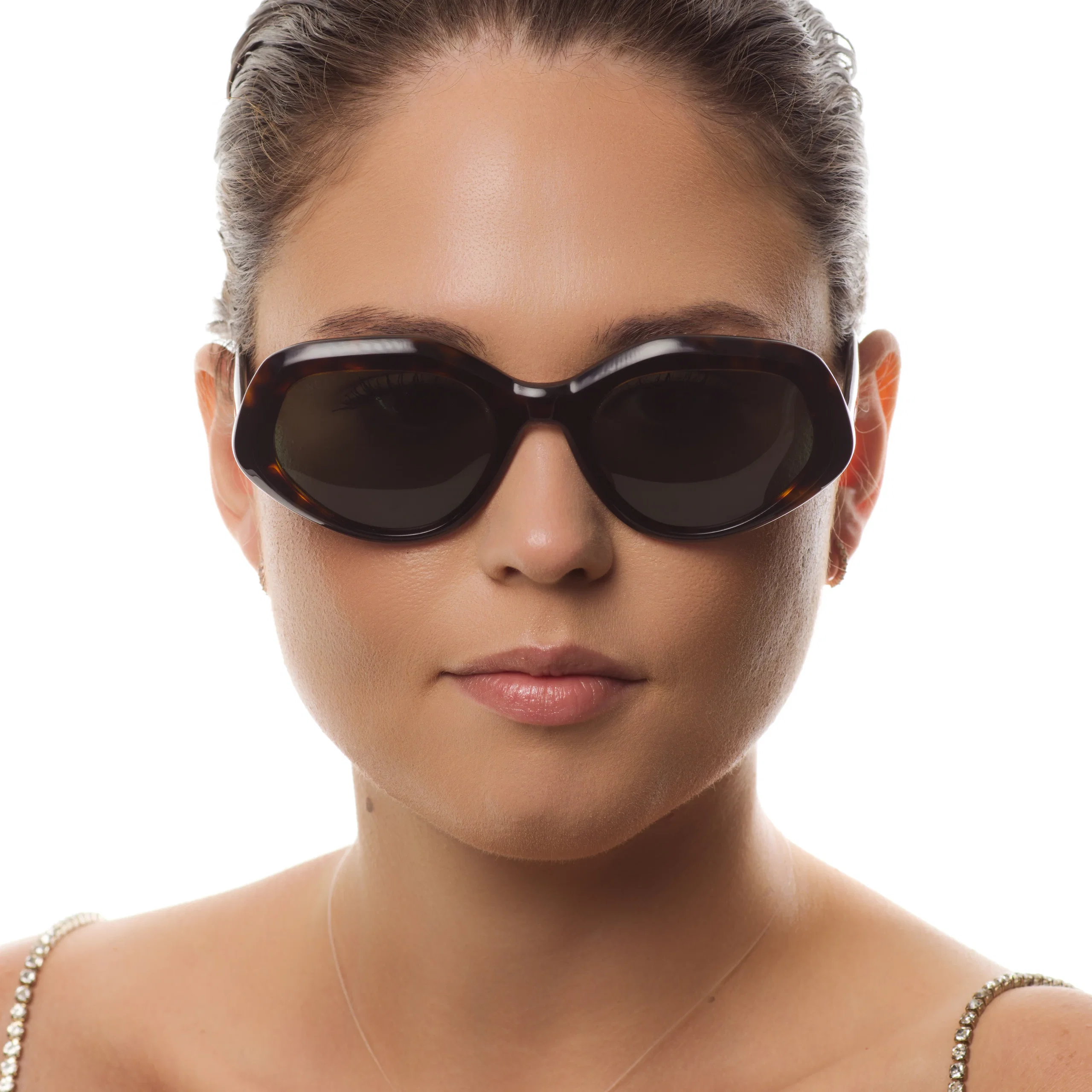 Ochelari de soare pentru femei - Ochelari de Soare NURIA cu Ramă Oval-Octogonală Ember Cove Forest Tortoise