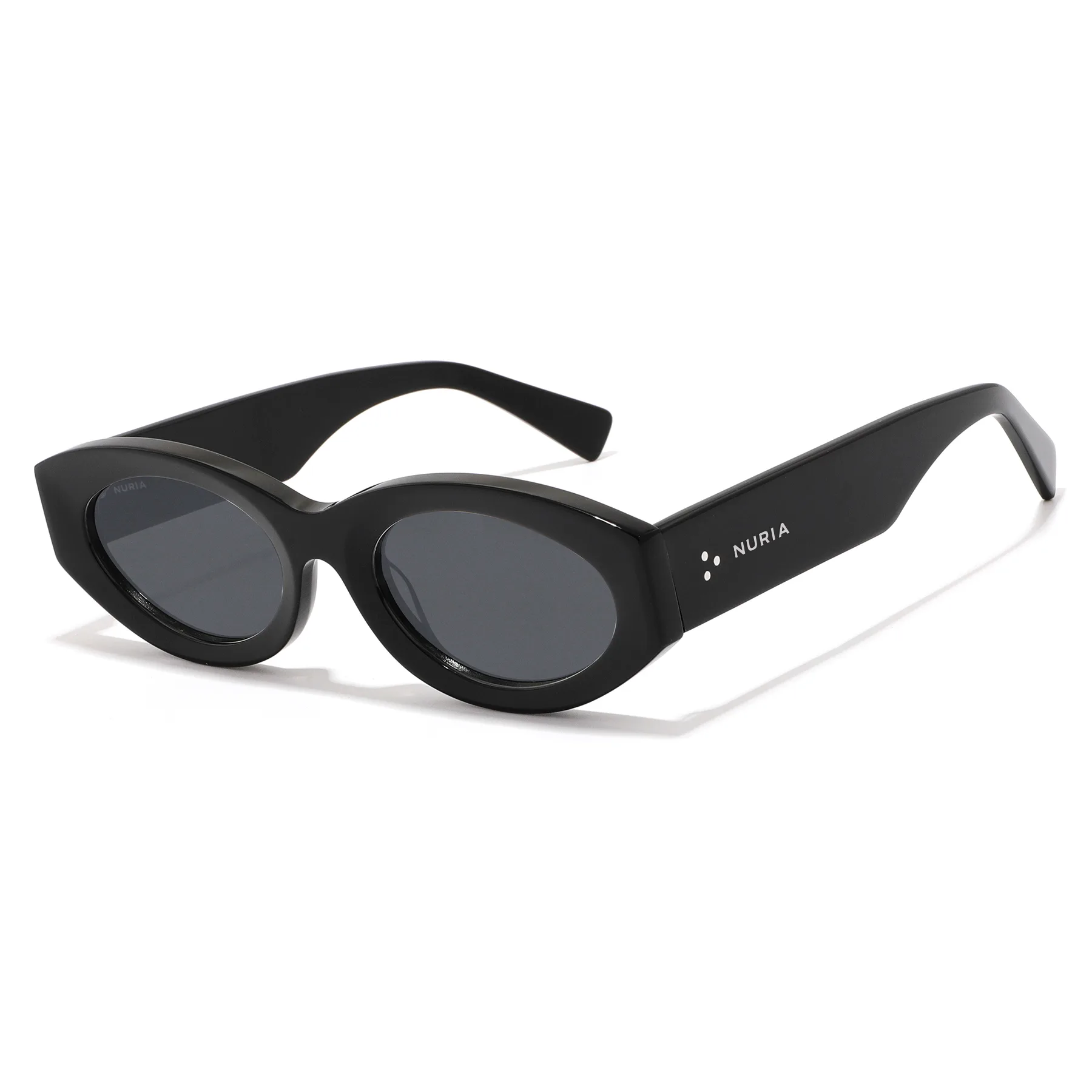 Ochelari Femei - Ochelari de Soare NURIA cu Ramă Ovală Ivy Clasp Black