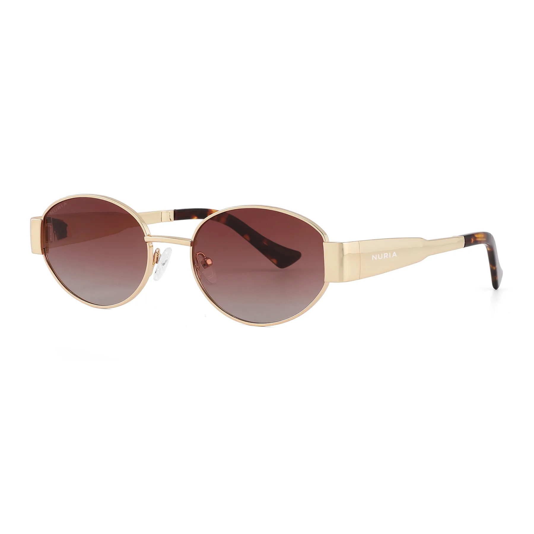 Ochelari de soare pentru femei - Ochelari de Soare NURIA cu Ramă Ovală Willow Halo Gold Umber