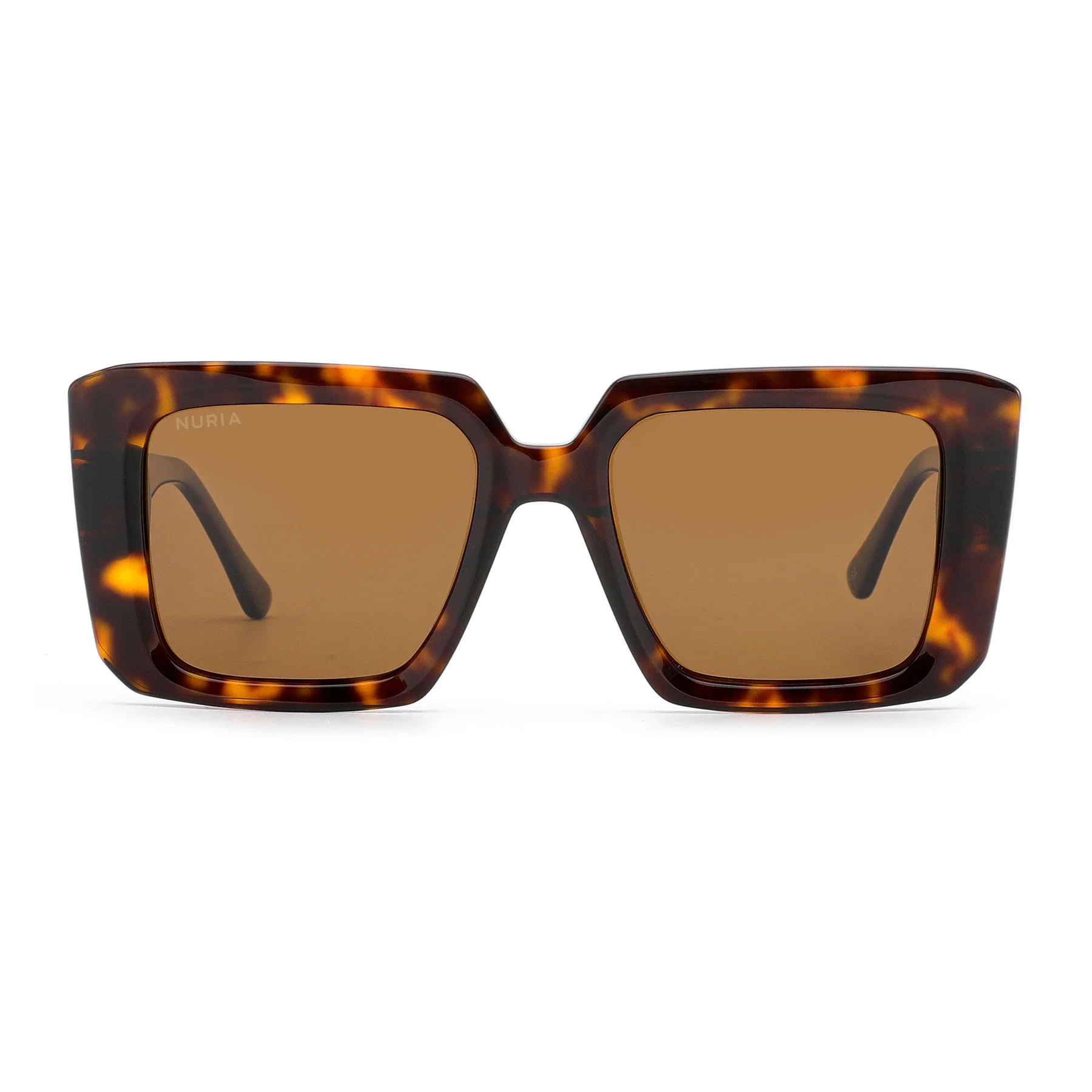 Ochelari Femei - Ochelari de Soare NURIA cu Ramă Pătrată Amber Reign Amber Tortoise