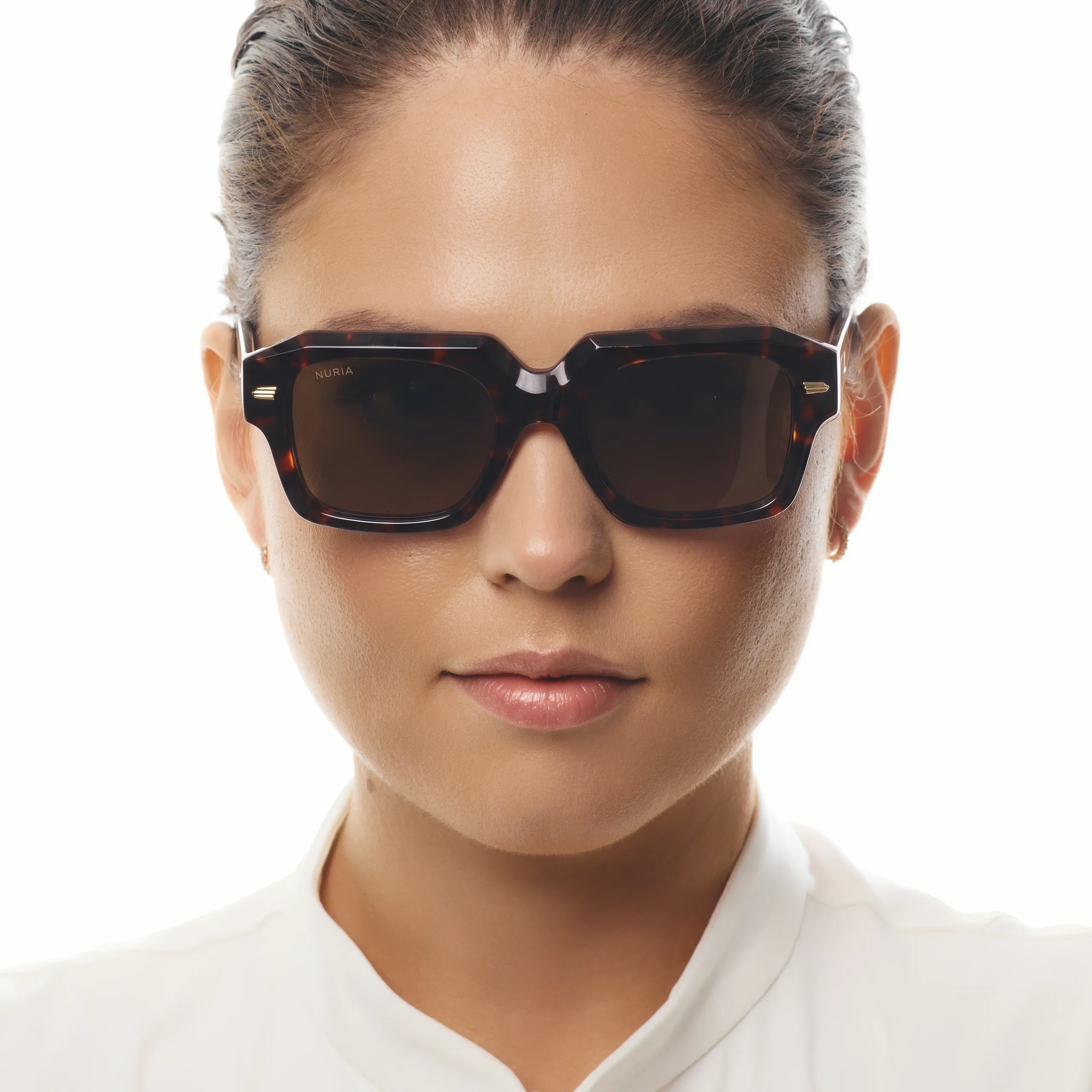 Ochelari de soare pentru femei - Ochelari de Soare NURIA cu Ramă Pătrată Aurum Peak Marigold Tortoise