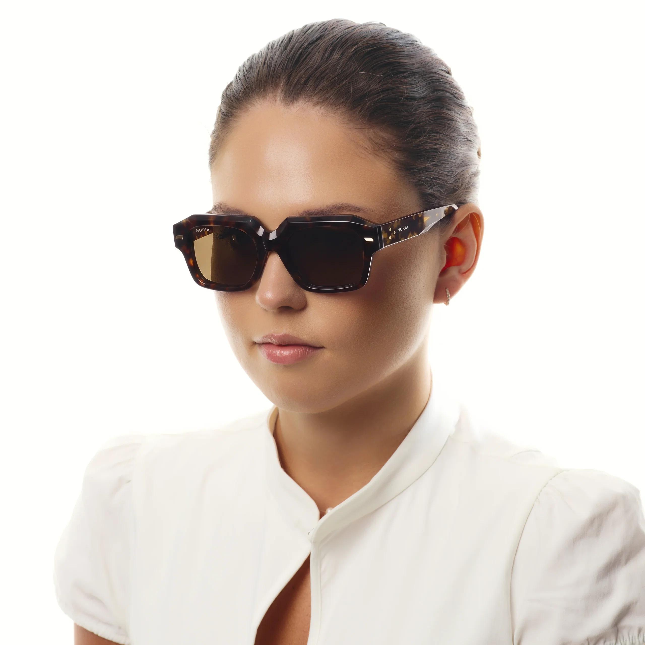 Ochelari de soare pentru femei - Ochelari de Soare NURIA cu Ramă Pătrată Aurum Peak Marigold Tortoise