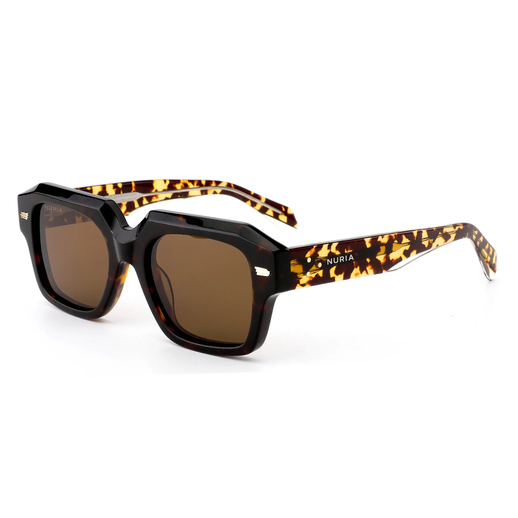 Ochelari Femei - Ochelari de Soare NURIA cu Ramă Pătrată Aurum Peak Marigold Tortoise