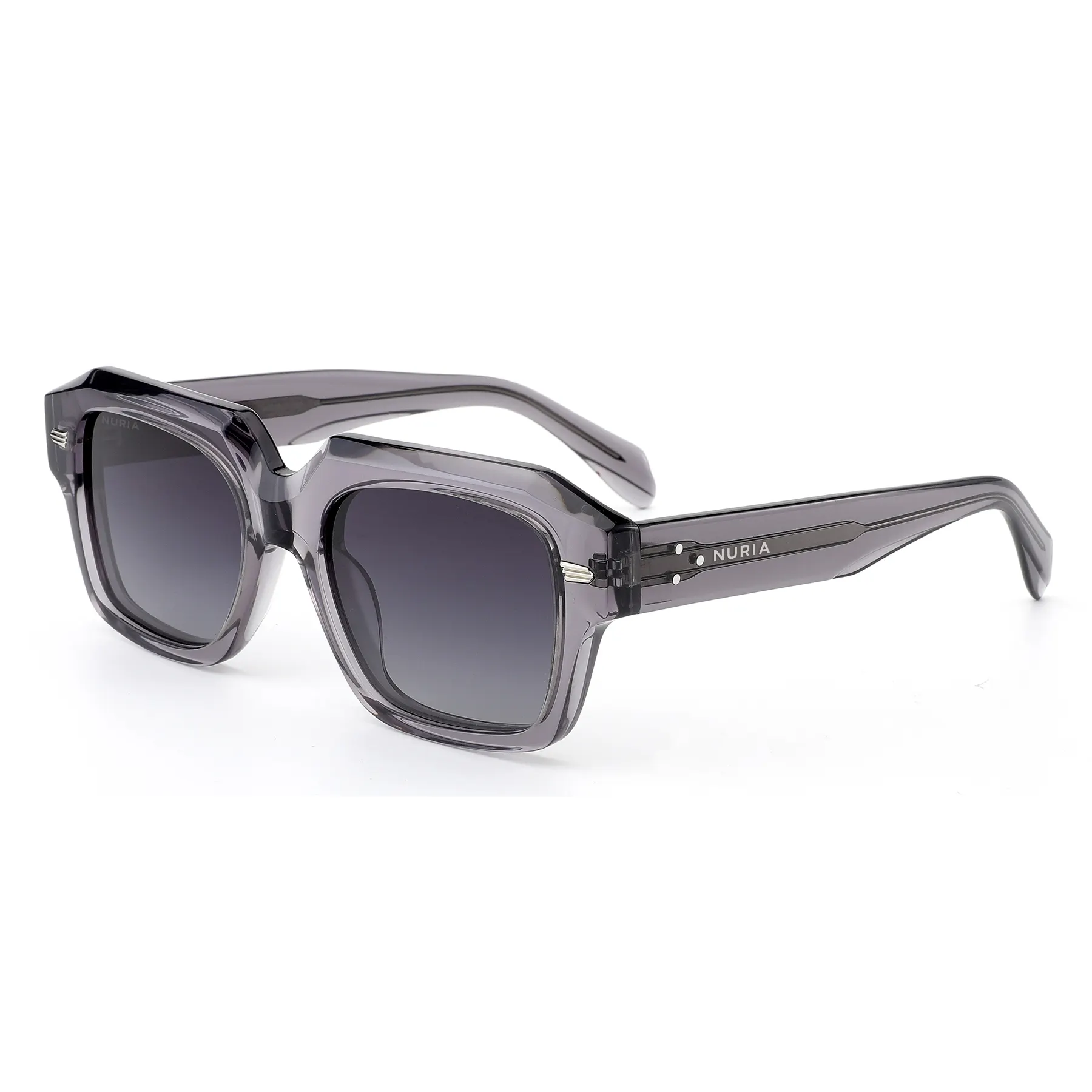Ochelari Femei - Ochelari de Soare NURIA cu Ramă Pătrată Aurum Peak Smoke Grey