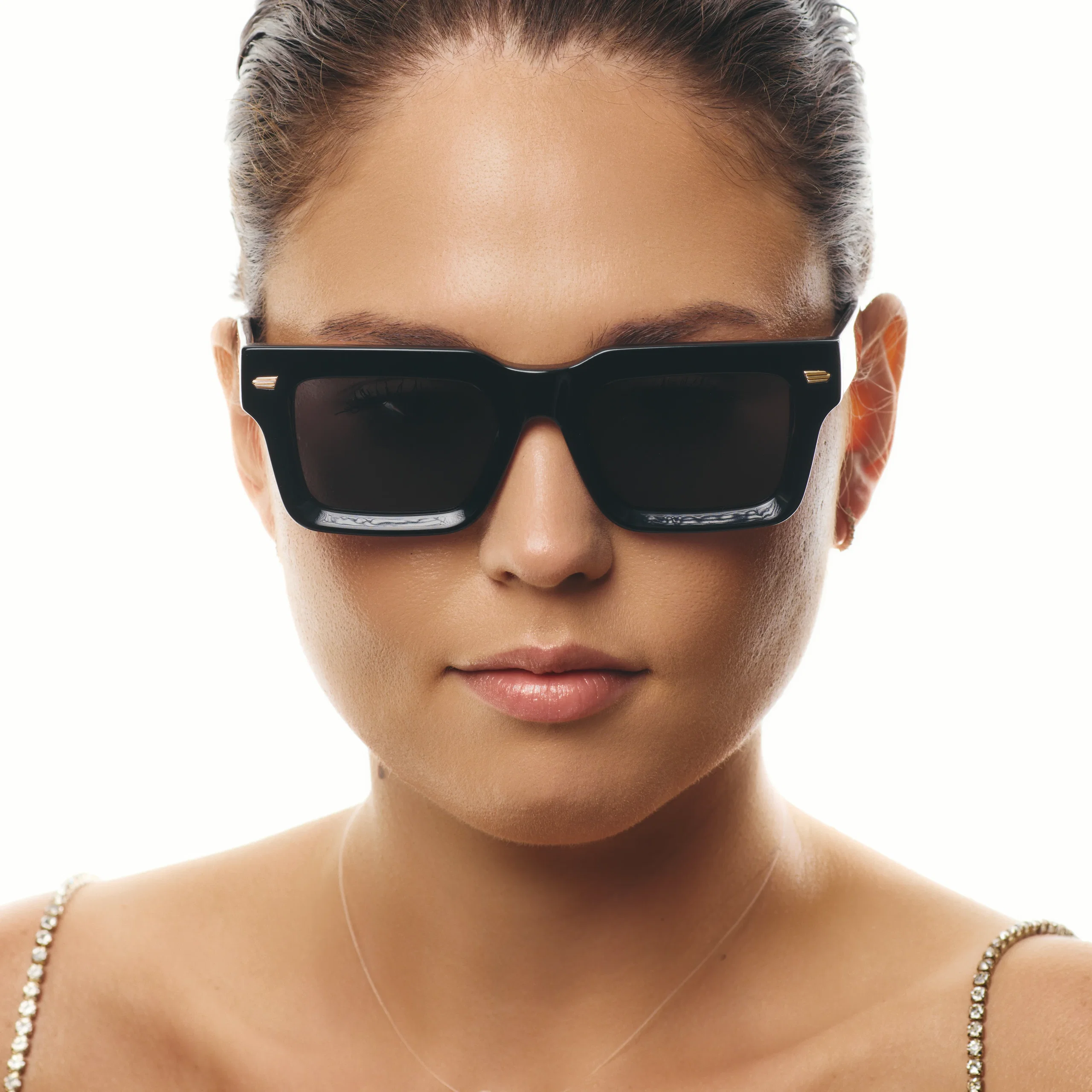 Ochelari de soare pentru femei - Ochelari de Soare NURIA cu Ramă Pătrată Marigold Frame Black