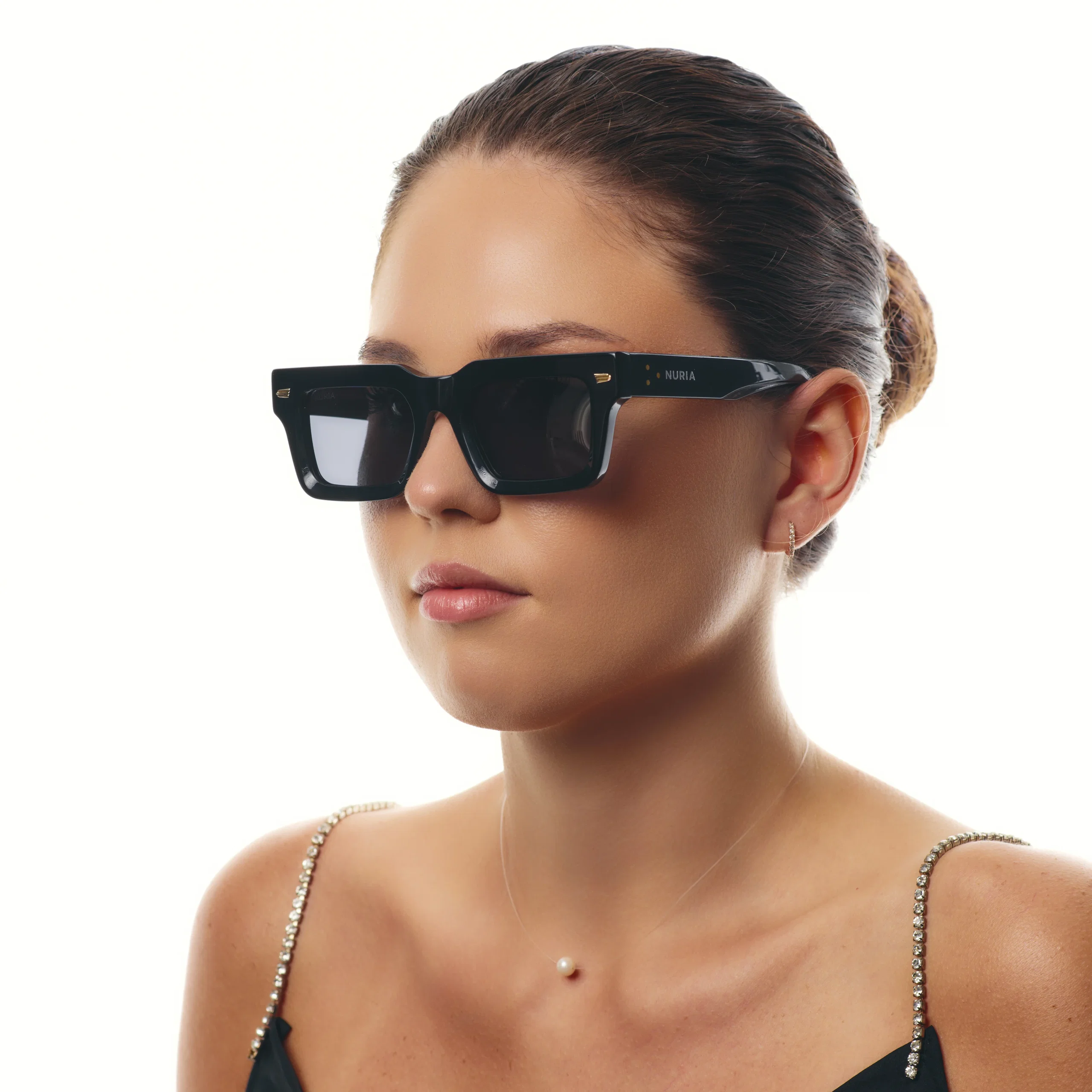 Ochelari de soare pentru femei - Ochelari de Soare NURIA cu Ramă Pătrată Marigold Frame Black