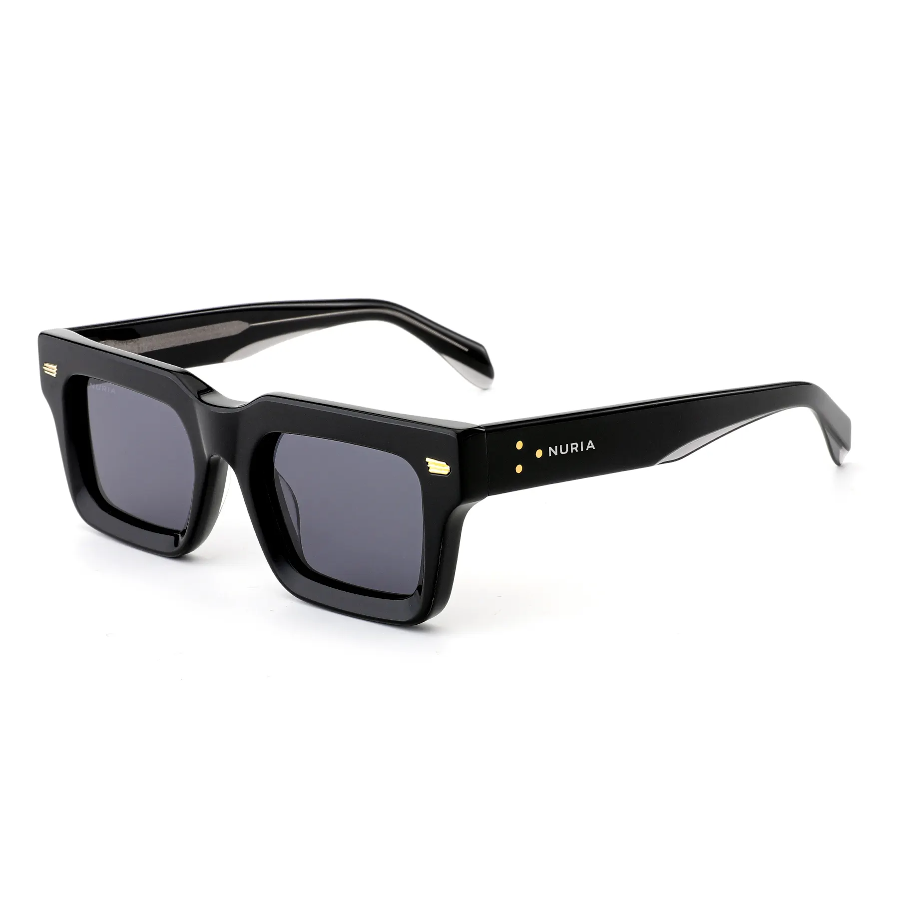 Ochelari Femei - Ochelari de Soare NURIA cu Ramă Pătrată Marigold Frame Black