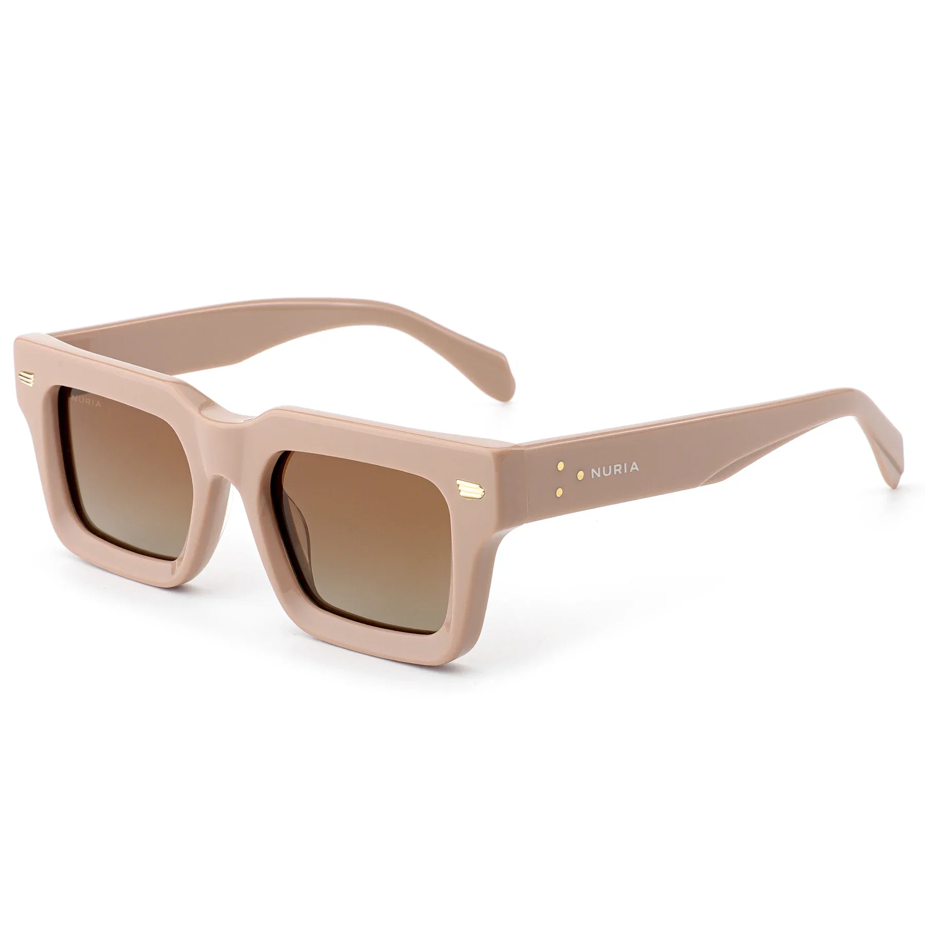 Ochelari Femei - Ochelari de Soare NURIA cu Ramă Pătrată Marigold Frame Blush Nude