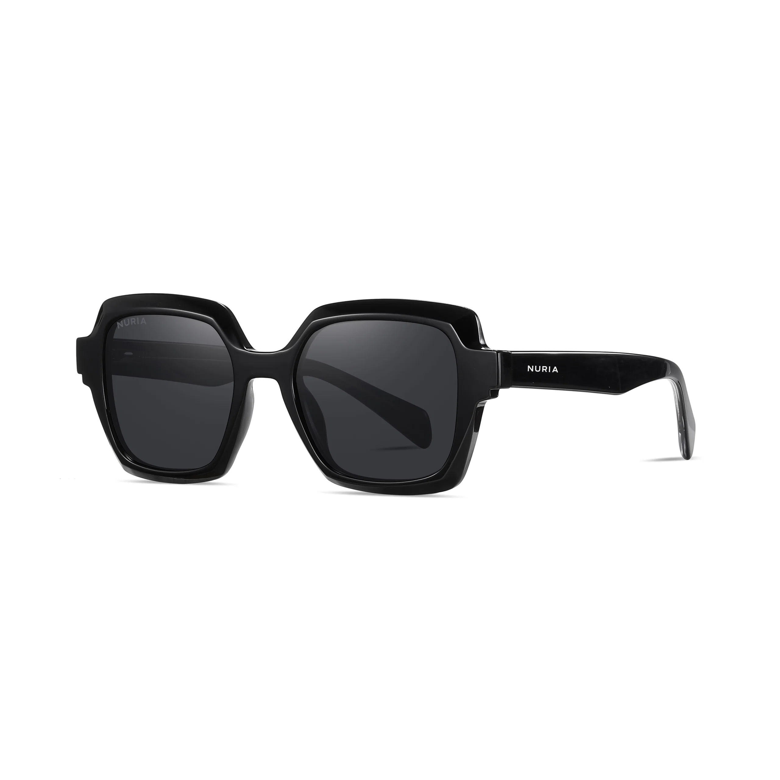 Ochelari Femei - Ochelari de Soare NURIA cu Ramă Pătrată Midnight Aura Black