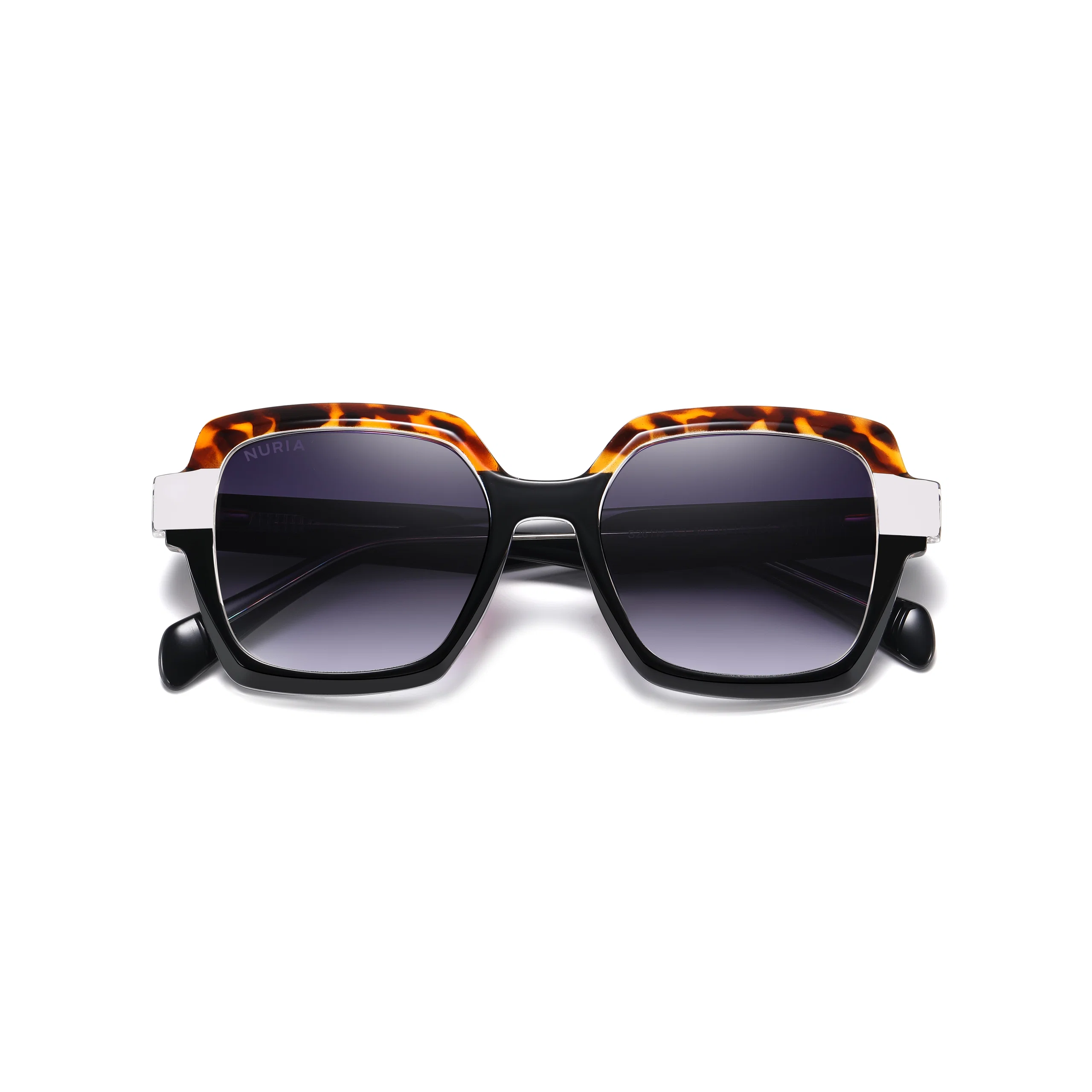 Ochelari Femei - Ochelari de Soare NURIA cu Ramă Pătrată Midnight Aura Black Tortoise