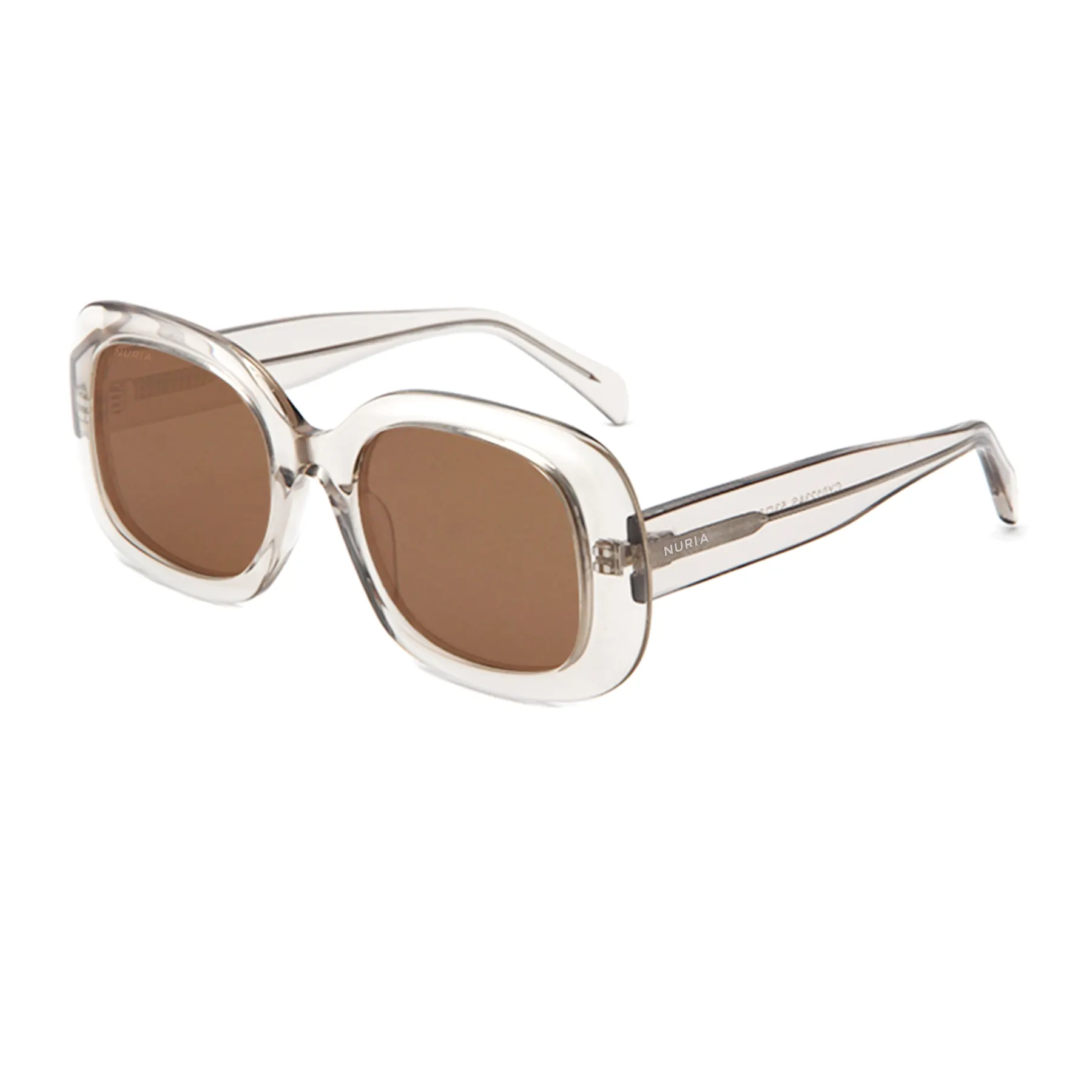 Ochelari de soare pentru femei - Ochelari de Soare NURIA cu Ramă Pătrată Quartz Haven Crystal Grey