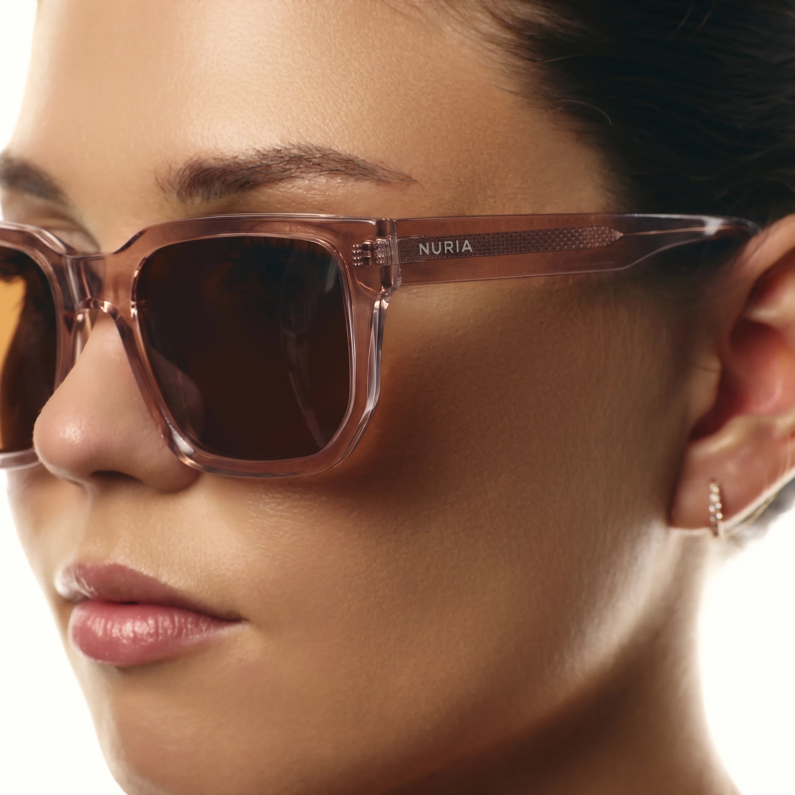 Ochelari de soare pentru femei - Ochelari de Soare NURIA cu Ramă Pătrată Sienna Vale Rose Clay