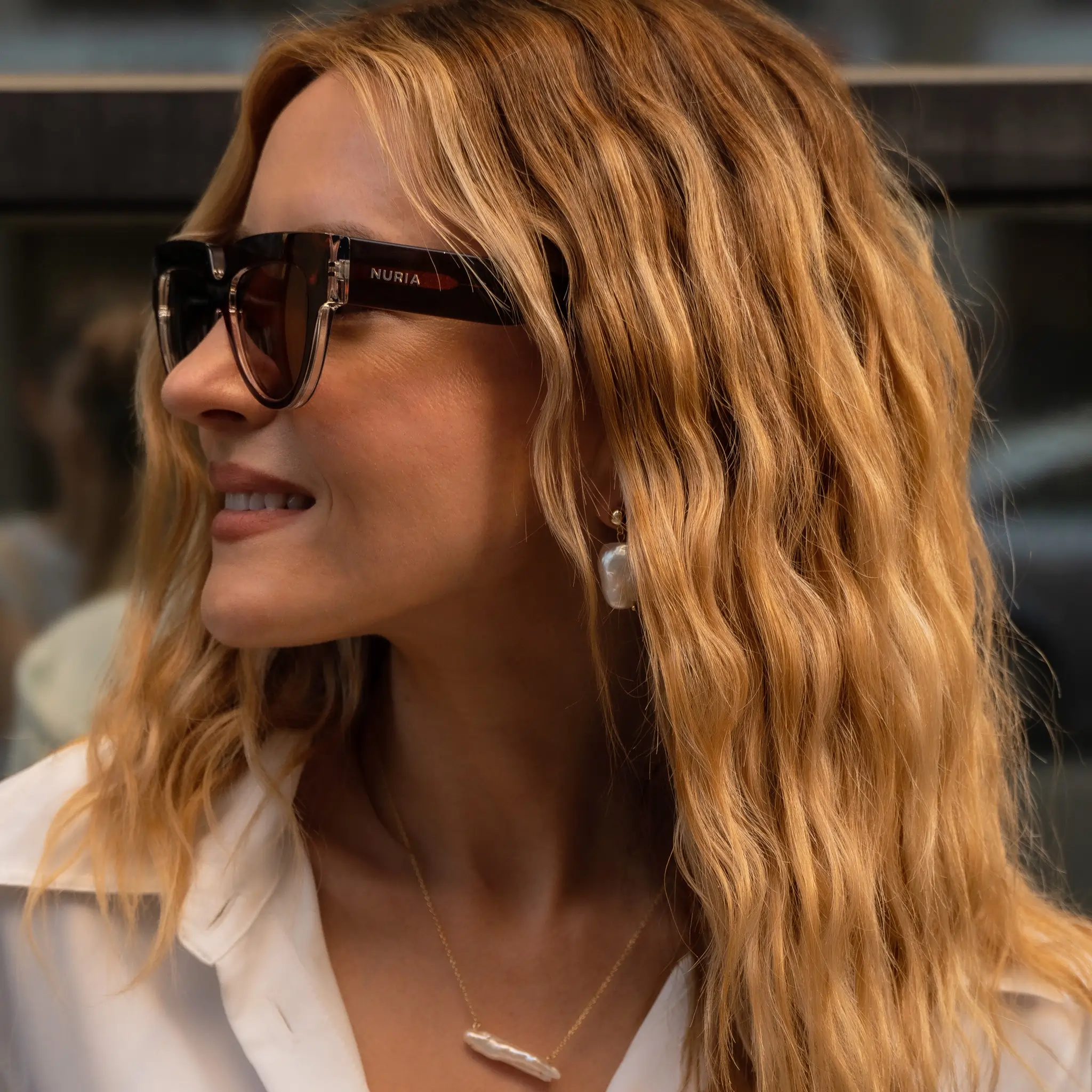 Ochelari Femei - Ochelari de Soare NURIA cu Ramă Pătrată Urban Edge Ruby Tortoise