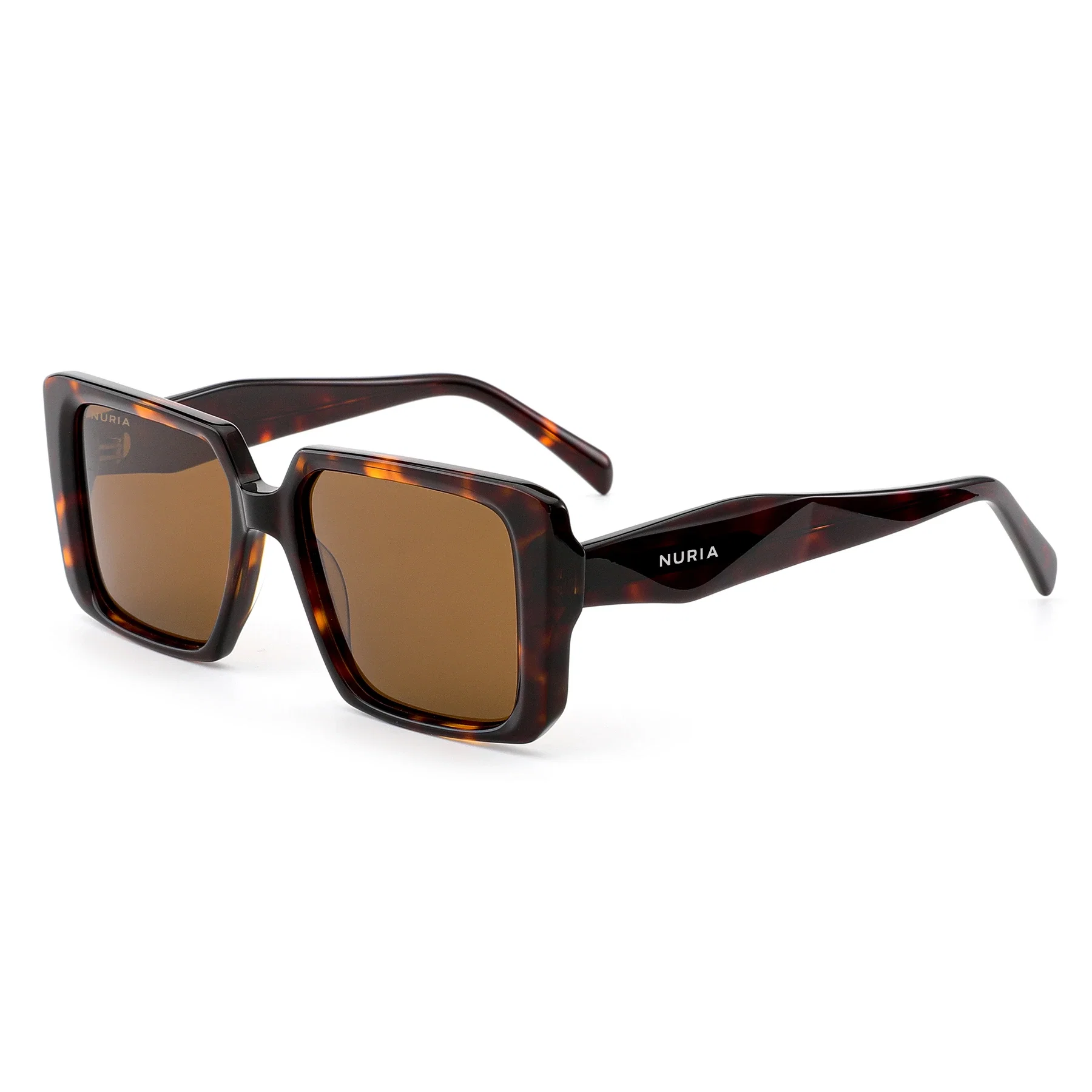 Ochelari Femei - Ochelari de Soare NURIA cu Ramă Pătrată Velvet Mirage Brown Tortoise