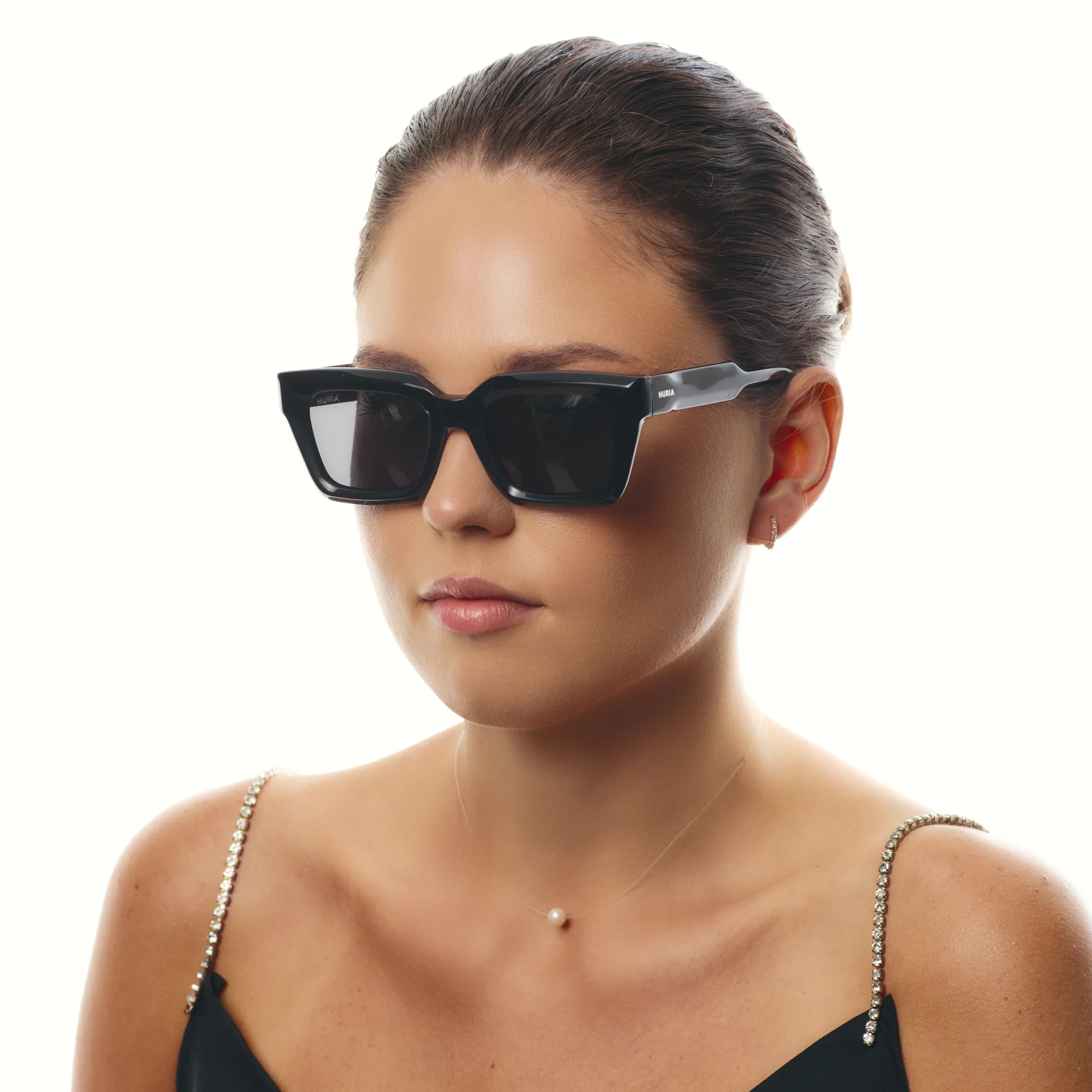 Ochelari de soare pentru femei - Ochelari de Soare NURIA cu Ramă Rectangulară Cobalt Reef Black