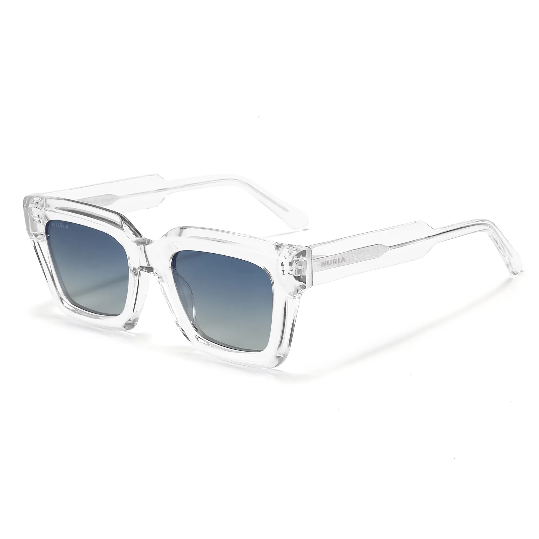 Ochelari Femei - Ochelari de Soare NURIA cu Ramă Rectangulară Cobalt Reef Crystal Azure