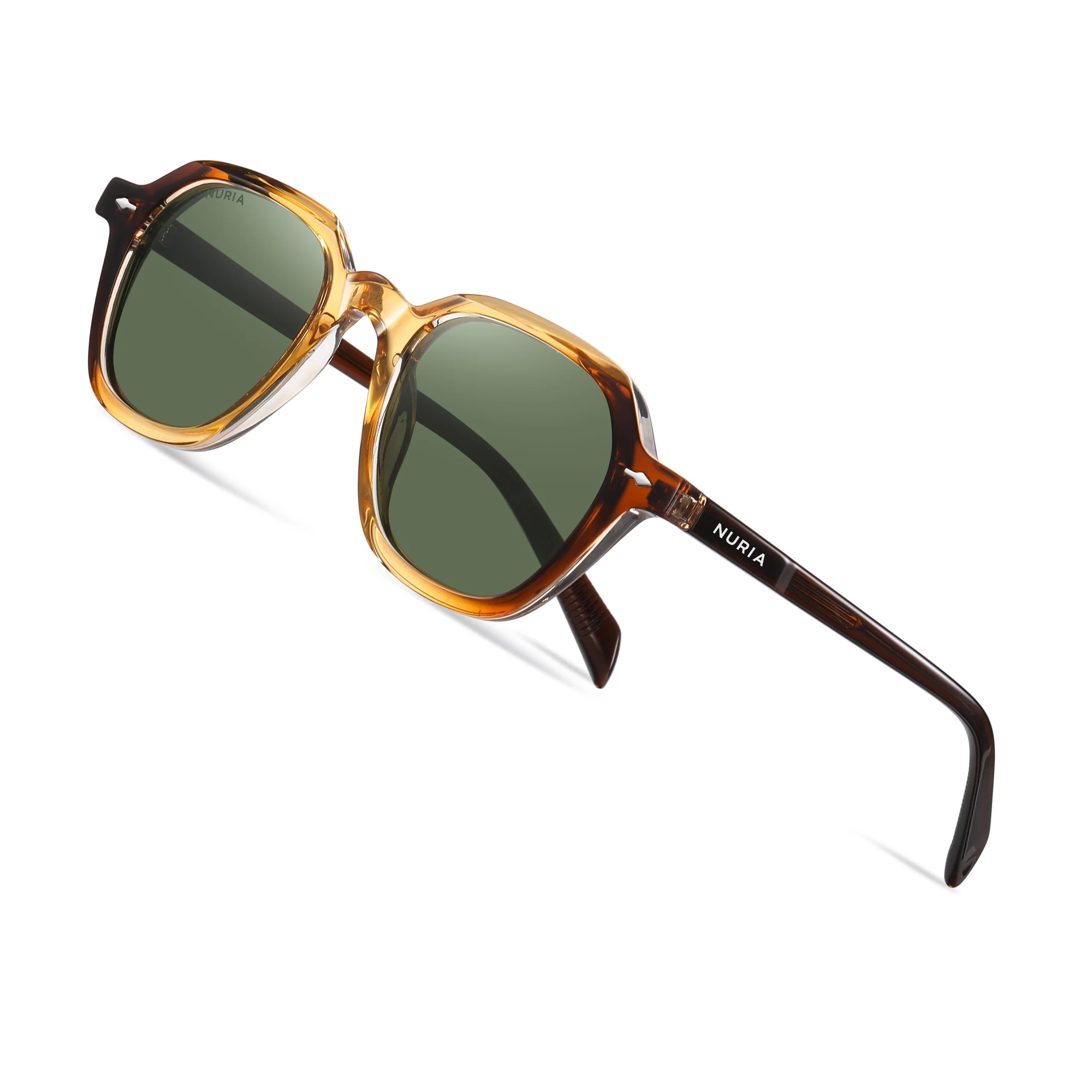 Ochelari de Soare - Ochelari de Soare NURIA cu Ramă Rotundă Eclipse Radiance Amber