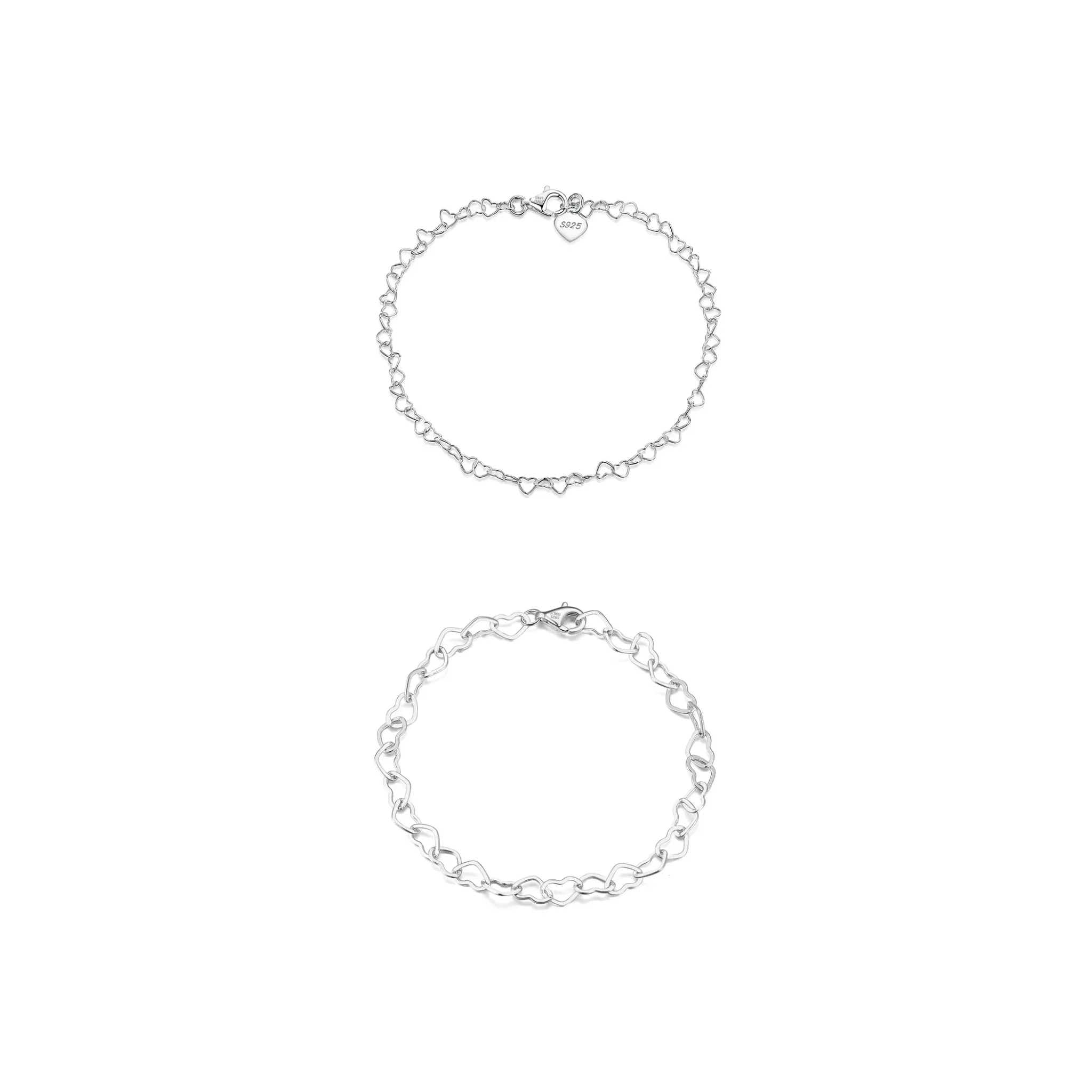 Seturi Bijuterii - Set Brățară de Mână și Brățară de Picior Silver Heart