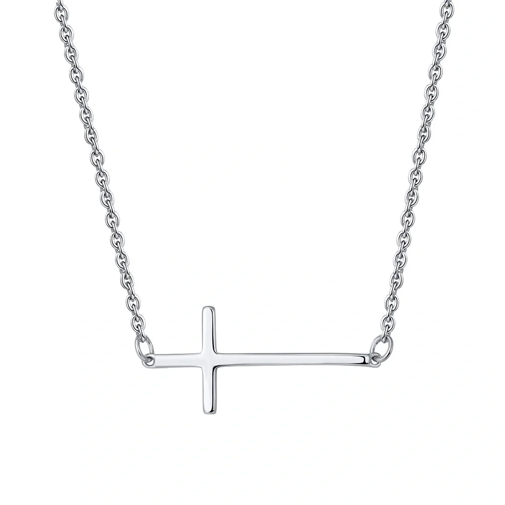 Seturi Bijuterii - Set Colier, Brățară de Mână și Brățară de Picior Sterling Silver Cross