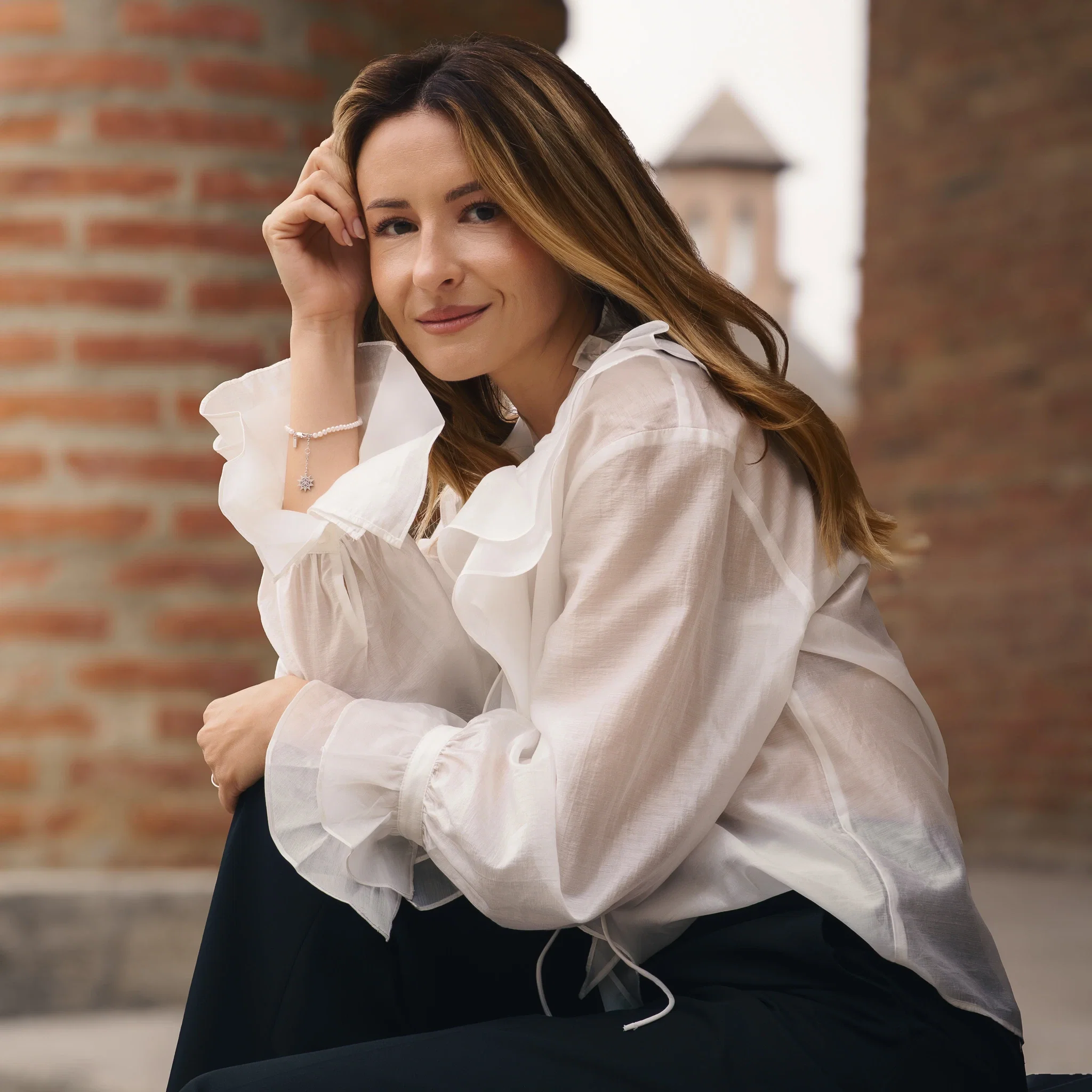 Colecții - Set Colier, Brățară și Cercei din argint cu perle naturale de cultură mici Soare Argintiu