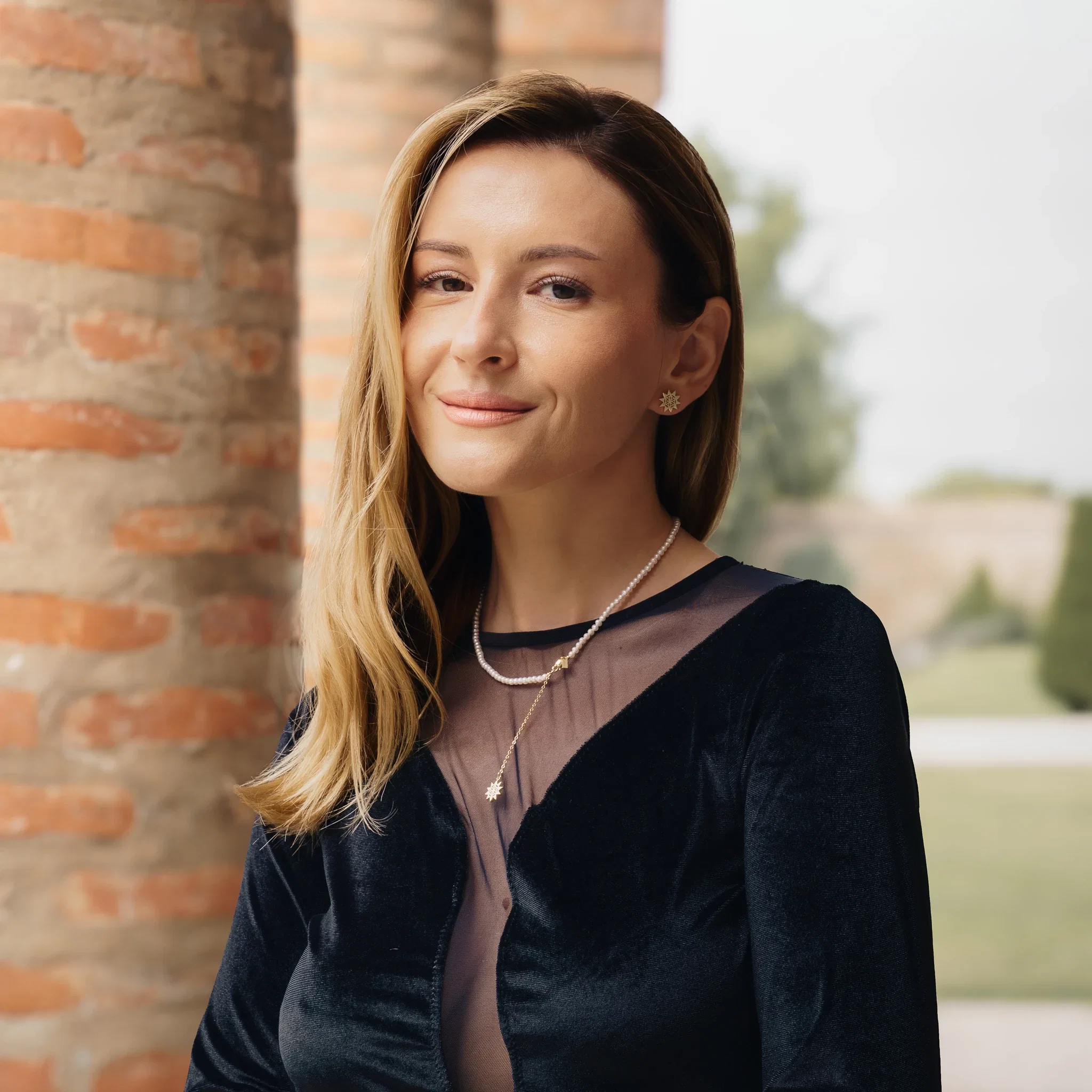 Colecții - Set Colier, Brățară și Cercei din argint cu perle naturale de cultură mici Soare Auriu